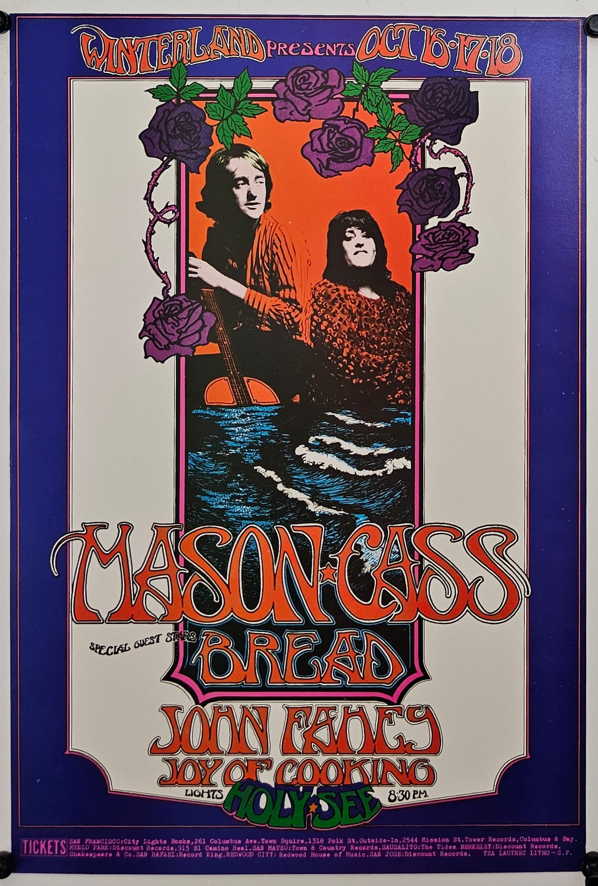 Dave Mason & Cass Elliot by Randy Tuten - Original Vintage Poster