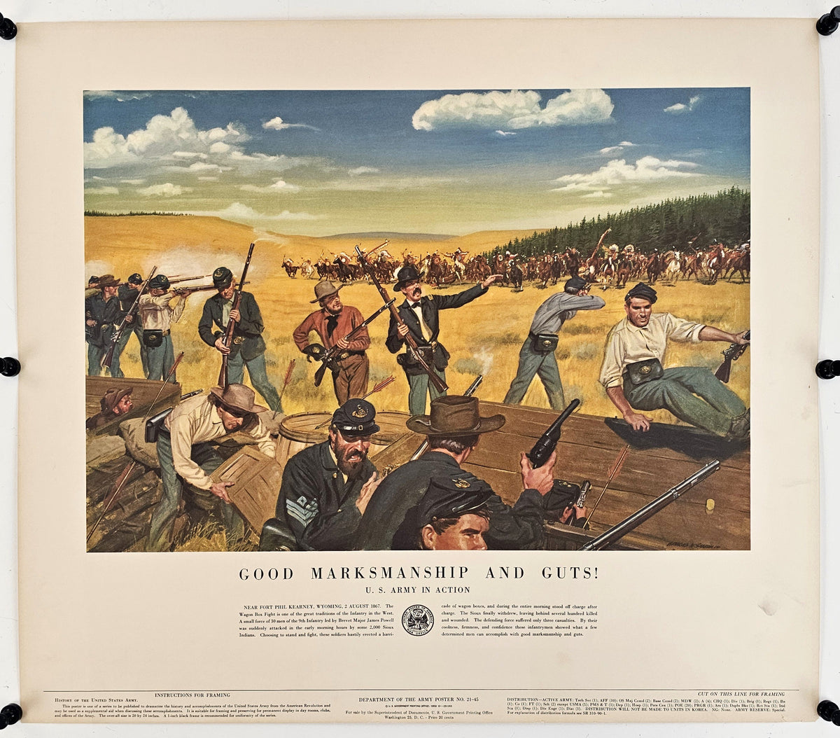 Good Marksmanship and Guts, U.S. Army - Original Vintage Poster