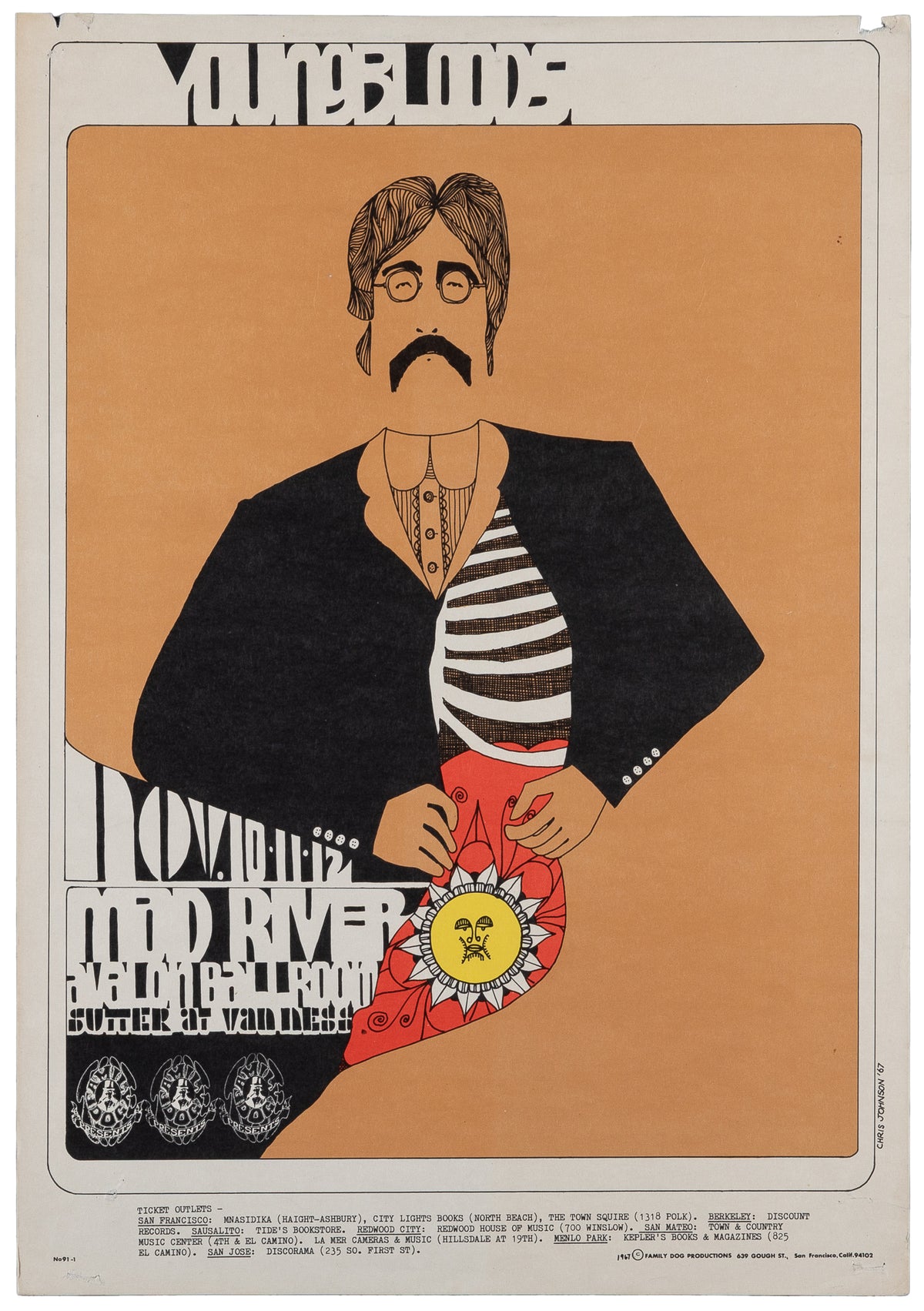 The Youngbloods, John Lennon (FD-91-1) - Original Vintage Poster