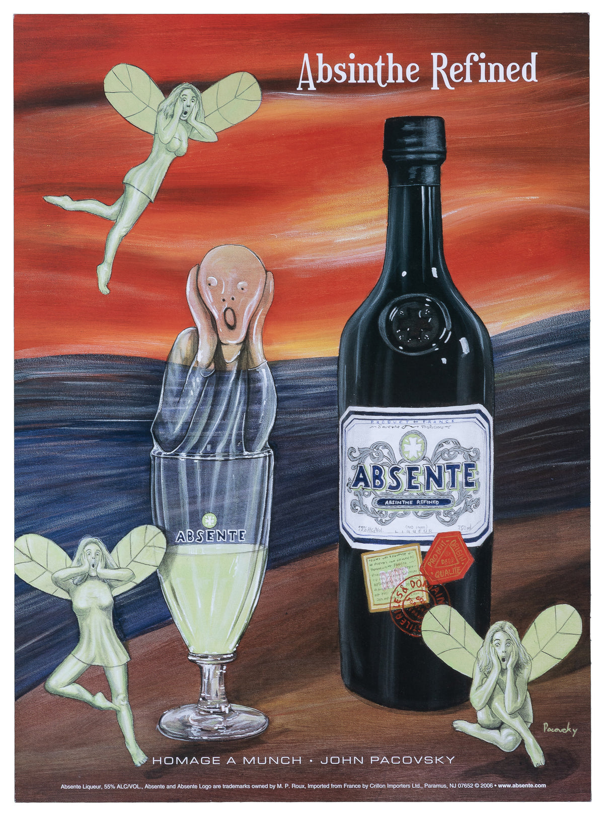 Homage to Munch, Absinthe - Original Vintage Poster