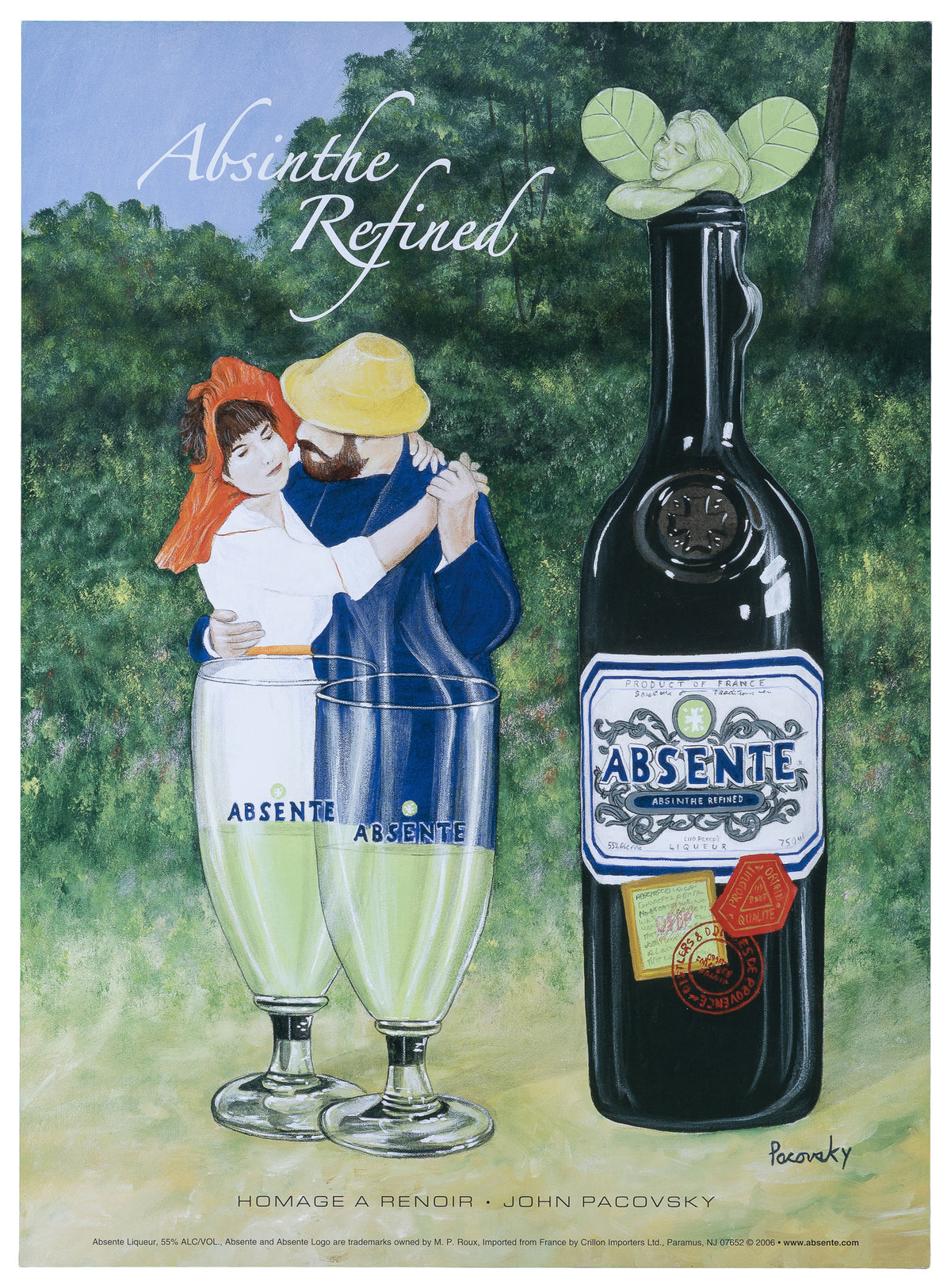 Homage to Renoir, Absinthe - Original Vintage Poster