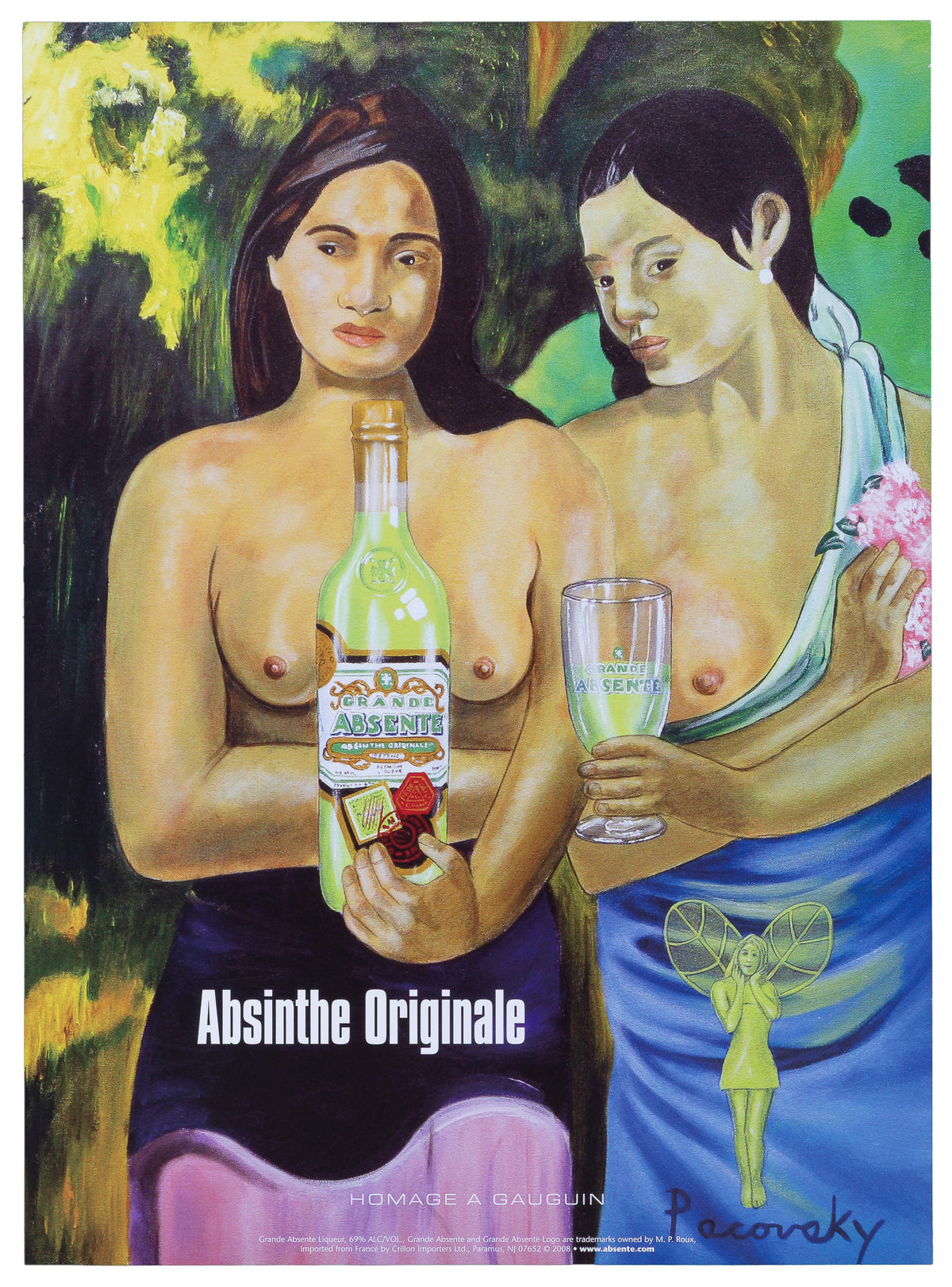 Homage to Gaugin, Absinthe - Original Vintage Poster