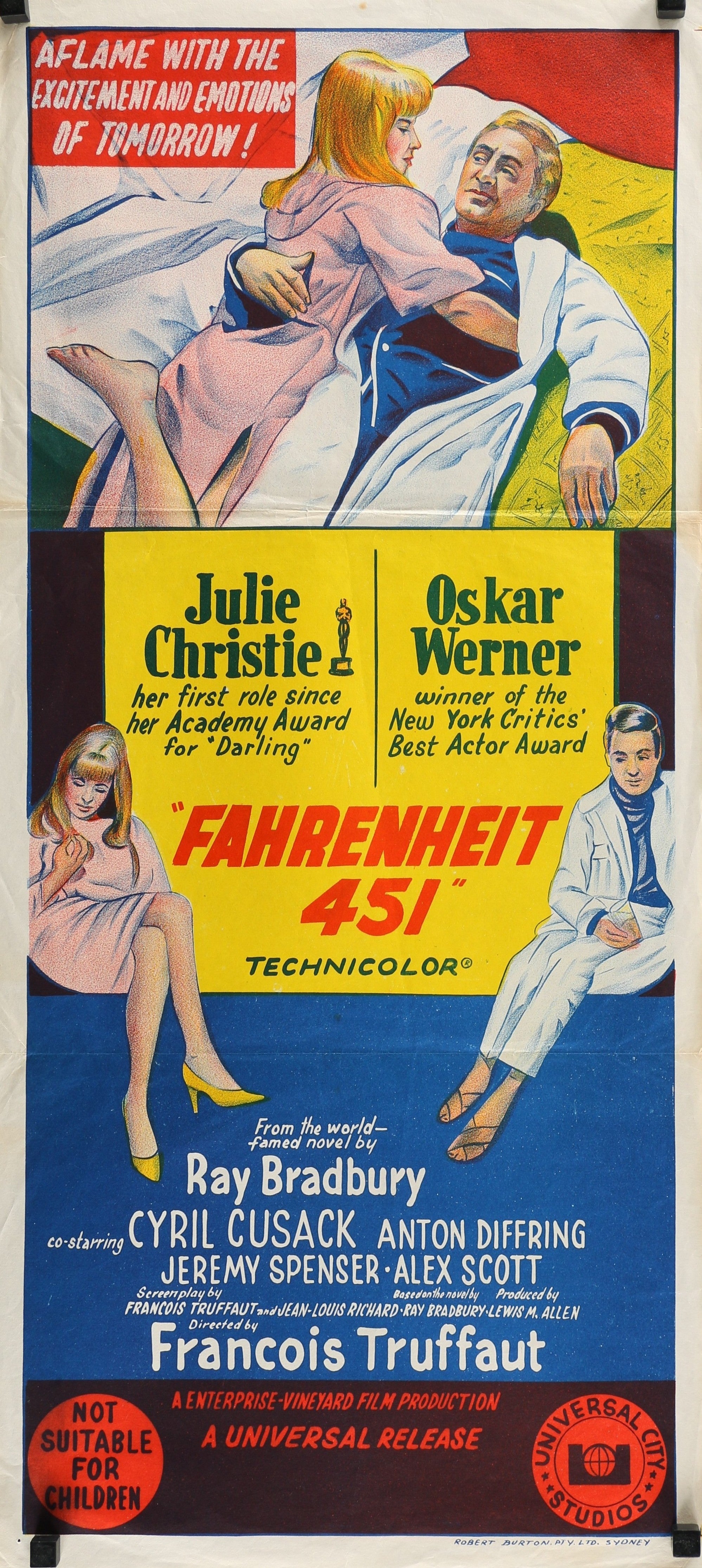 Farenheit 451 - Authentic Vintage Poster