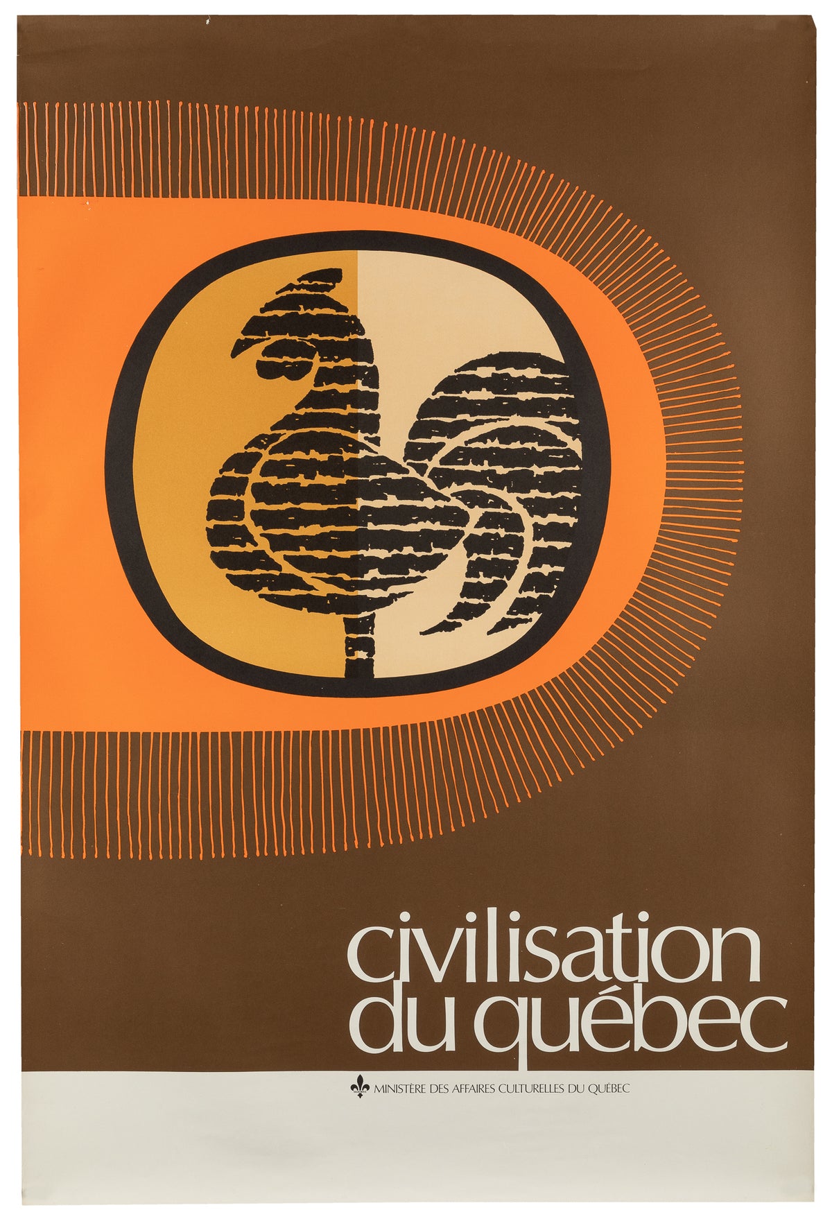 Civilization of Quebec, Quebec Cultural Affairs - Original Vintage Poster