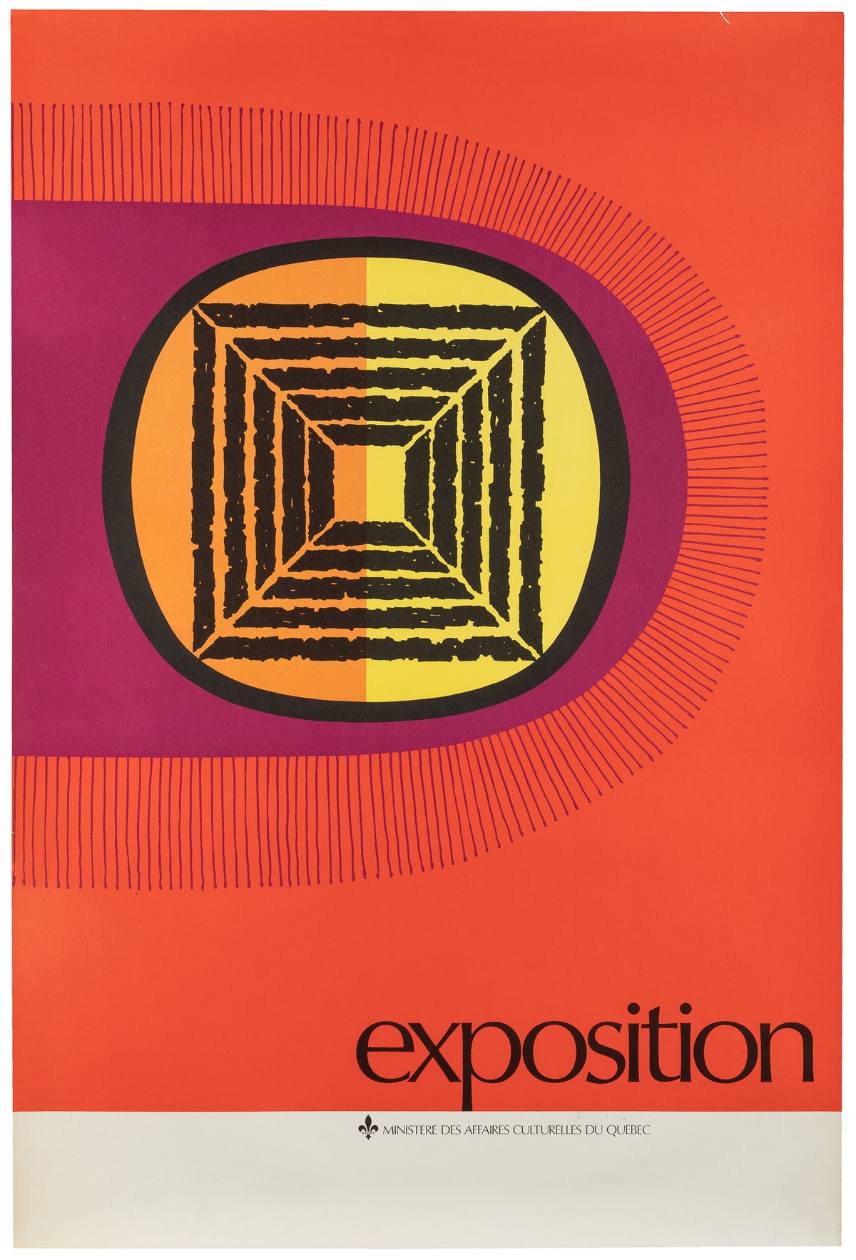Exposition, Quebec Ministry of Cultural Affairs - Original Vintage Poster