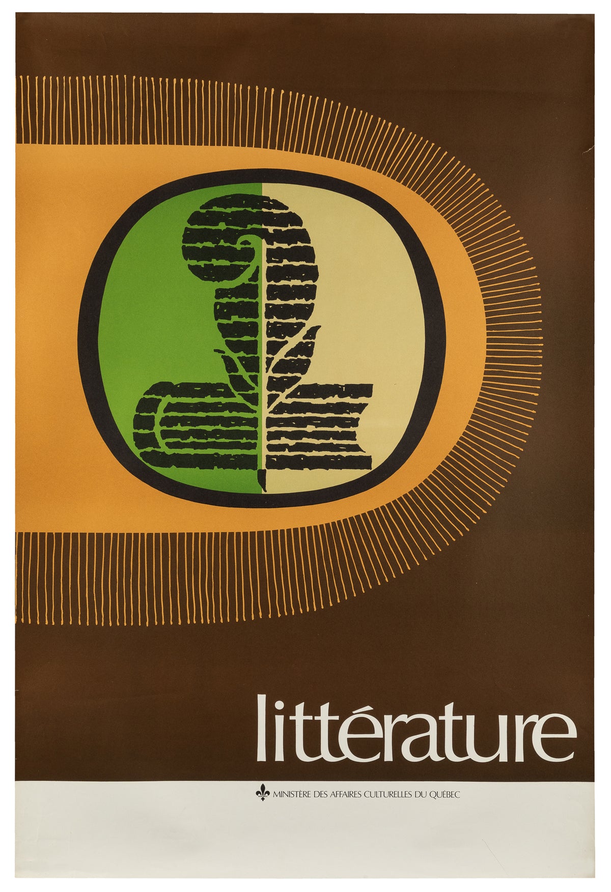 Literature, Quebec Ministry of Cultural Affairs - Original Vintage Poster