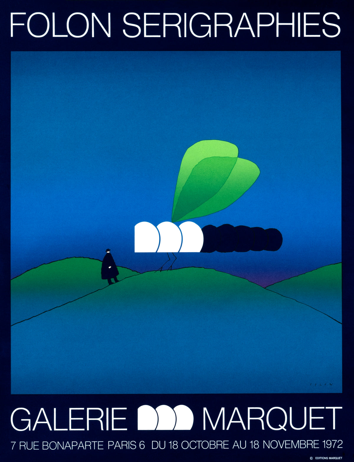 Folon, Serigraphies- Galerie Marquet - Authentic Vintage Poster