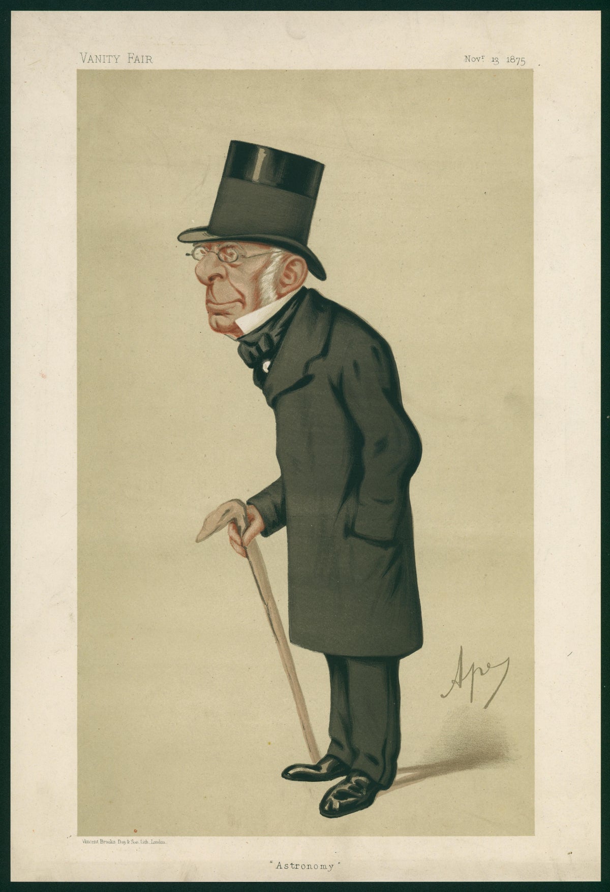 Astronomy, Men of the Day- Vanity Fair - Original Vintage Illustration