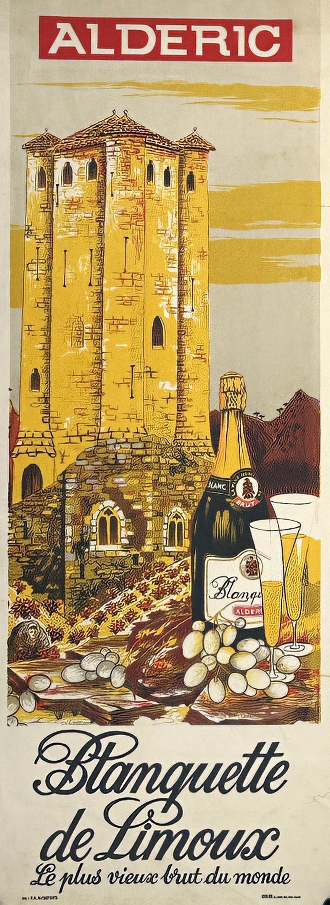 Alderic, Blanquett de Limoux - Authentic Vintage Poster