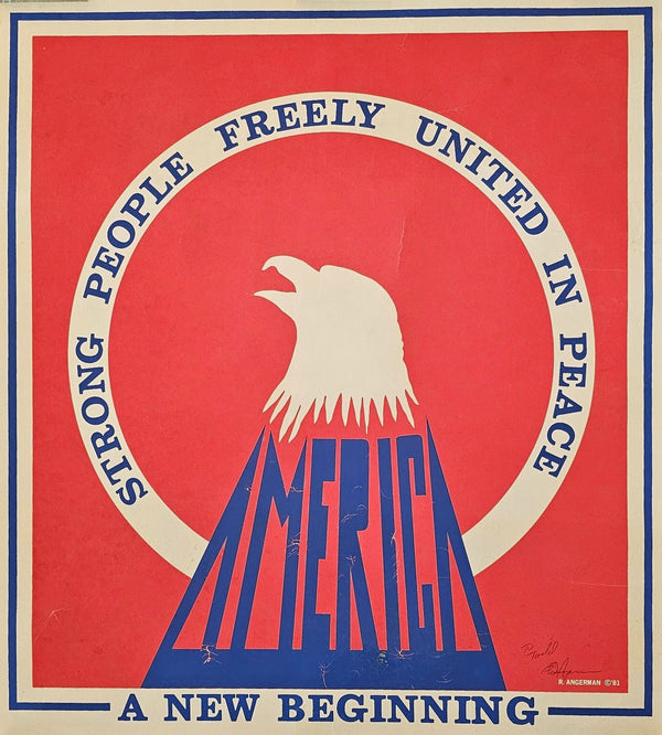 America, A New Beginning (Signed) - Authentic Vintage Poster