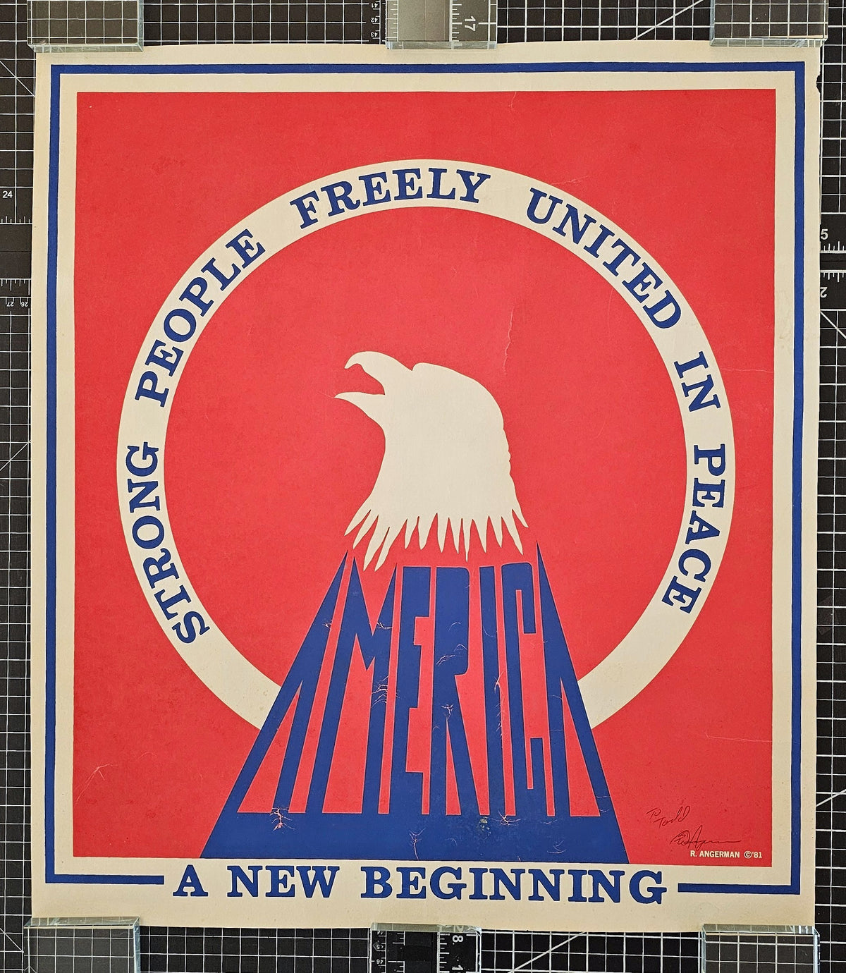 America, A New Beginning (Signed) - Authentic Vintage Poster