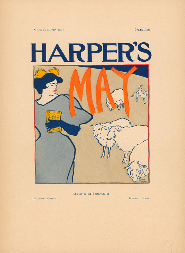 Harper's May- Les Affiches Etrangeres - Authentic Vintage Cover Art