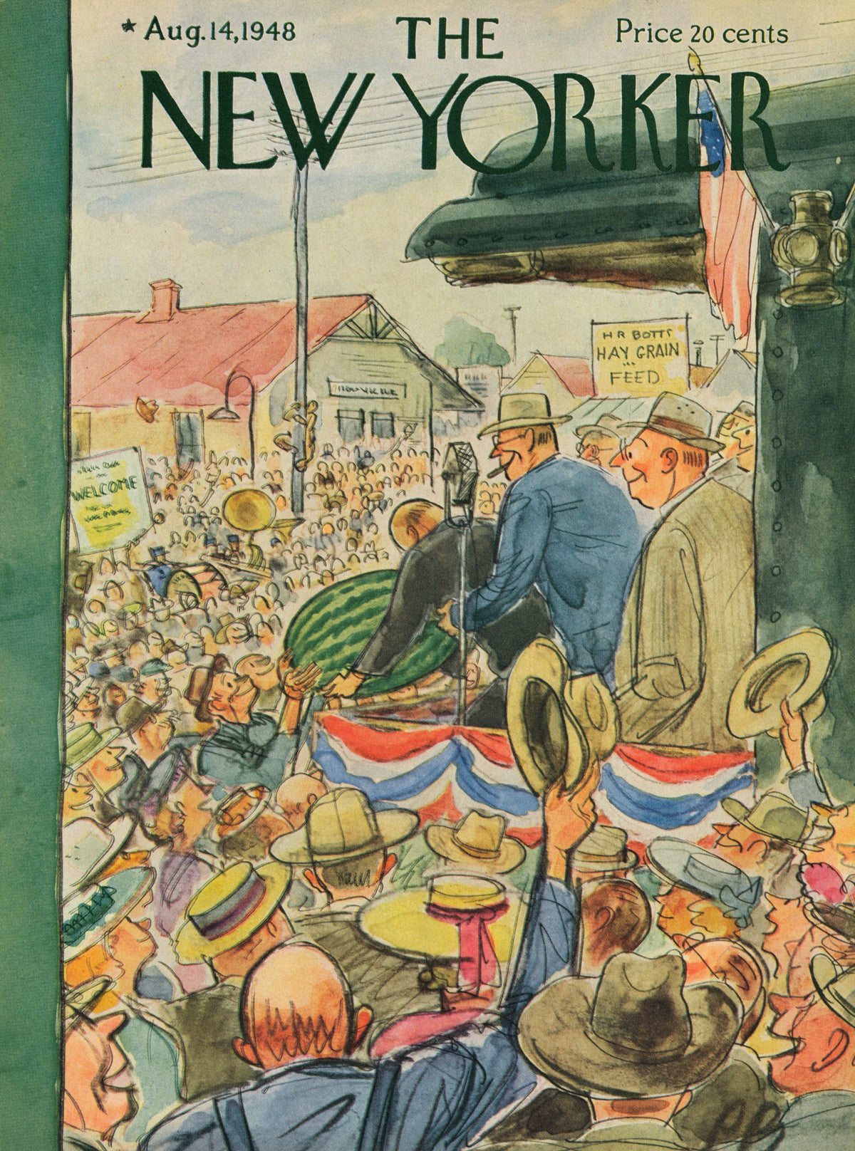 Parade- The New Yorker - Authentic Vintage Antique Print