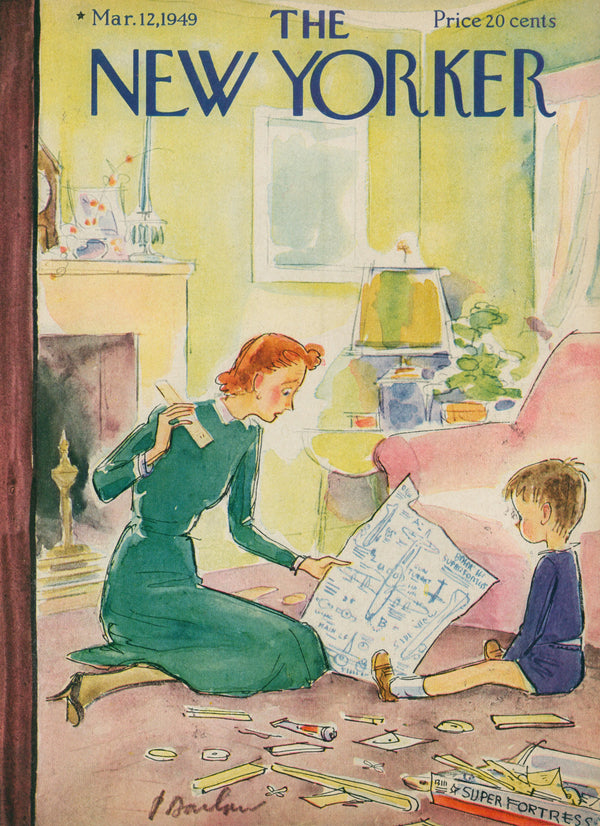 Building an Airplane- The New Yorker - Authentic Vintage Cover Art