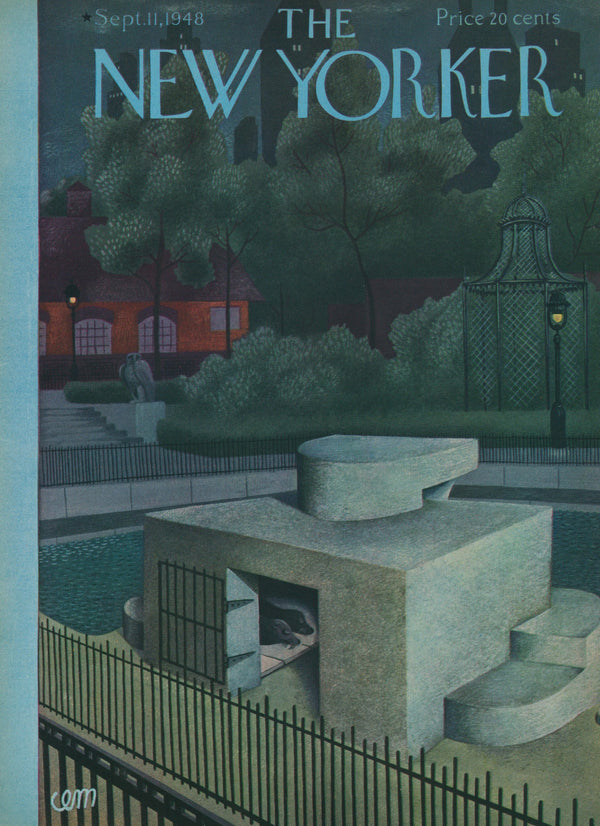 Seals at Bronx Zoo- The New Yorker - Authentic Vintage Cover Art