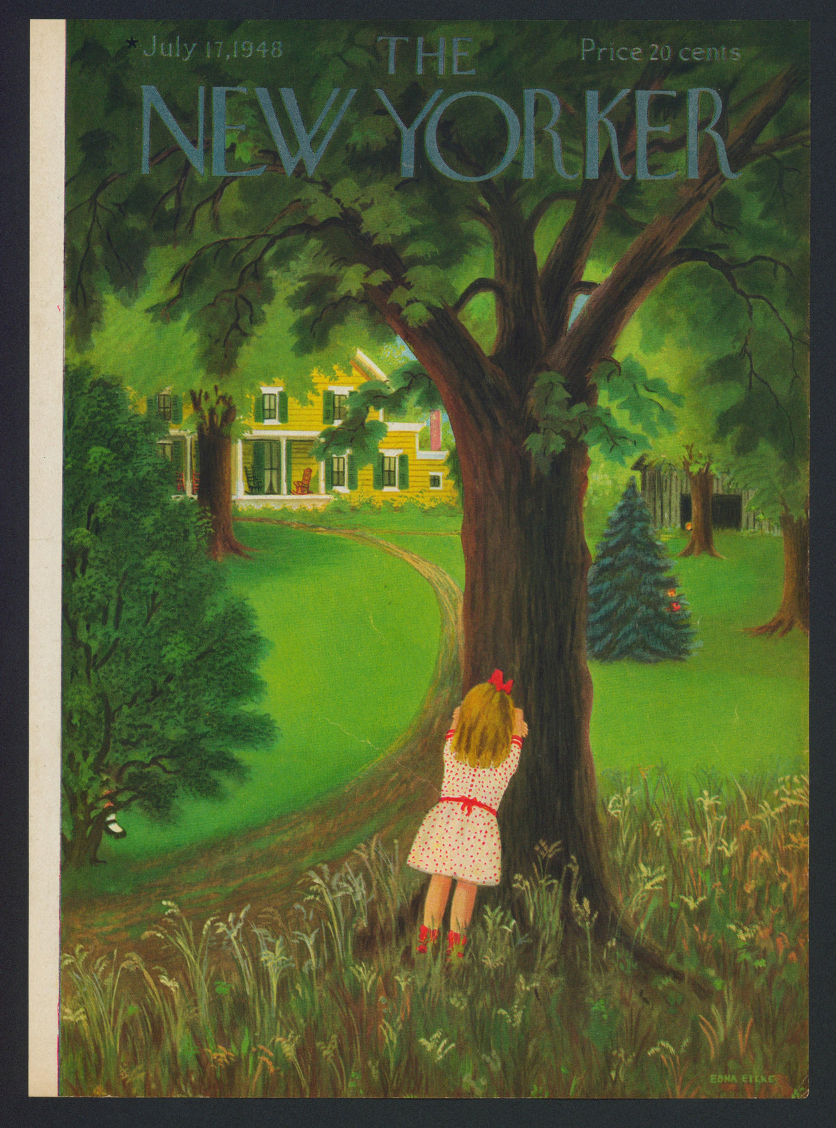 Hide and Seek - The New Yorker - Authentic Vintage Antique Print