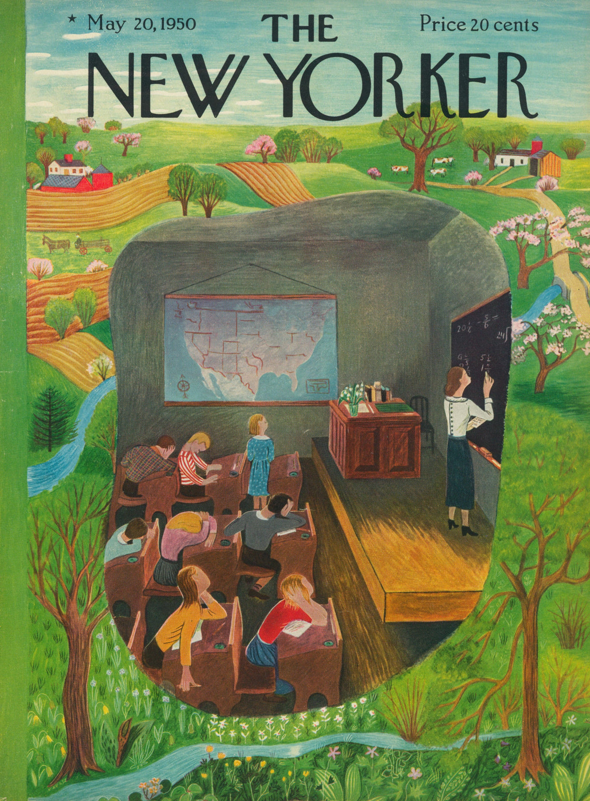 Social Studies - The New Yorker - Authentic Vintage Antique Print