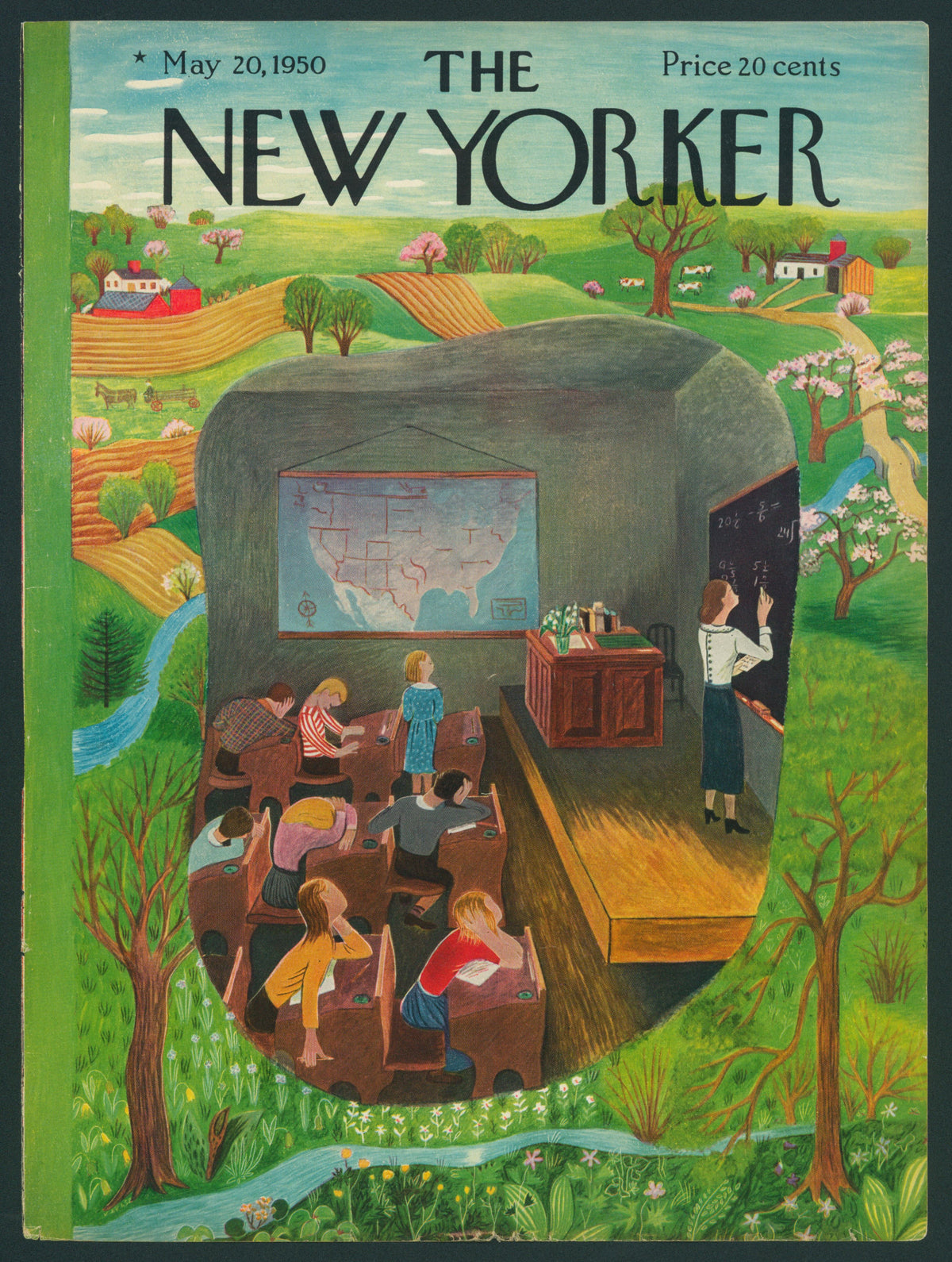 Social Studies - The New Yorker - Authentic Vintage Antique Print