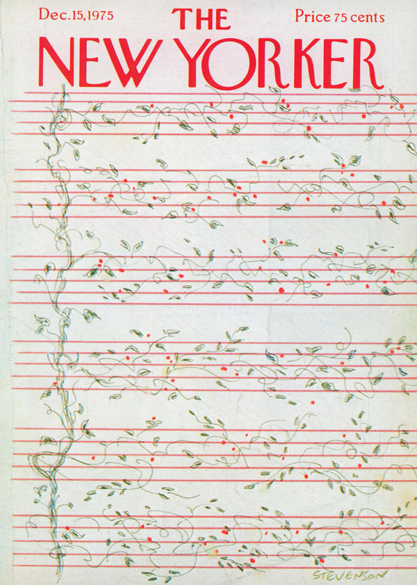 Musical Holly- The New Yorker - Authentic Vintage Cover Art