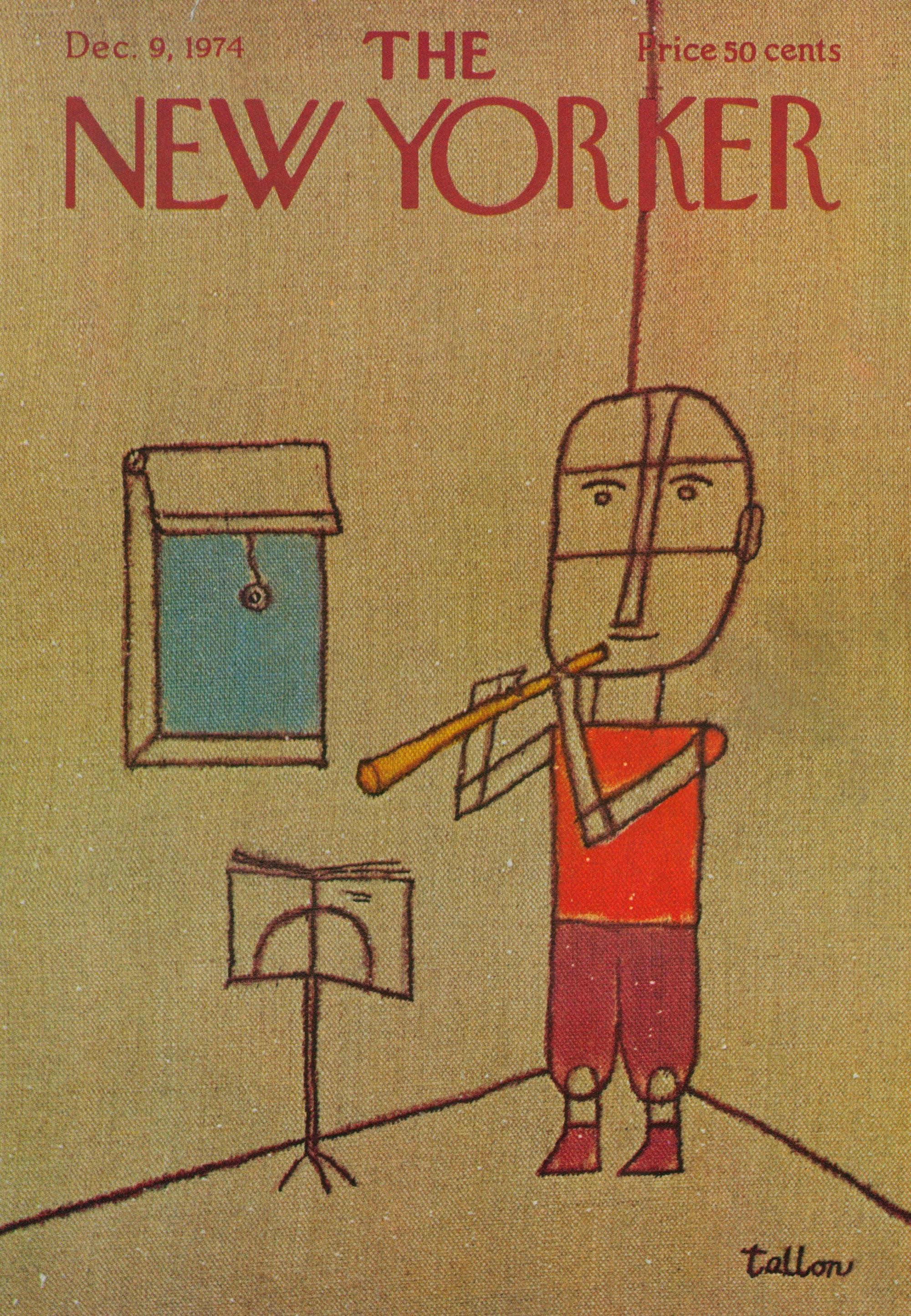 Music Practice- The New Yorker - Authentic Vintage Antique Print