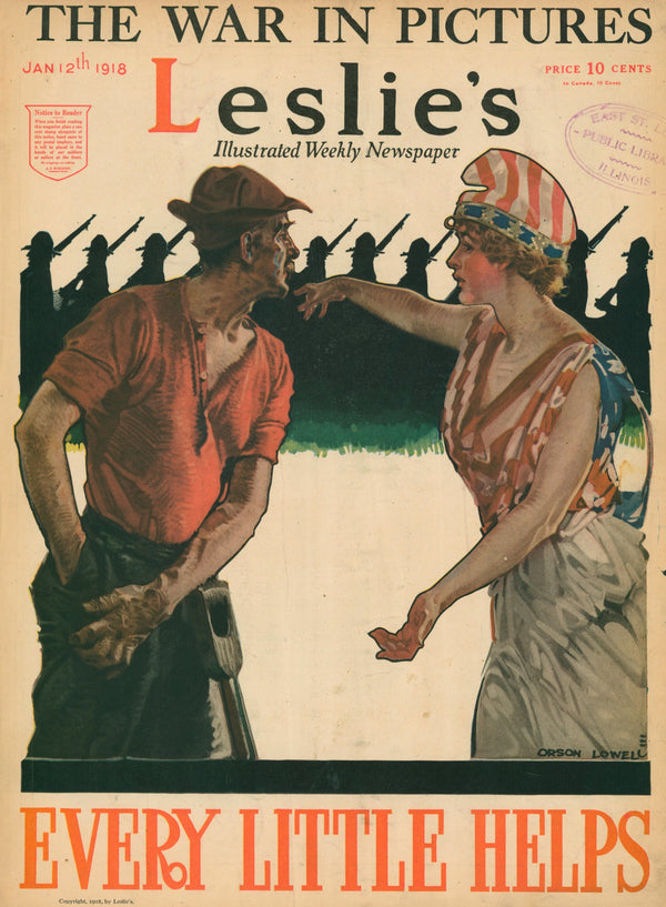 Every Little Helps- Leslie's Weekly - Authentic Vintage Cover Art
