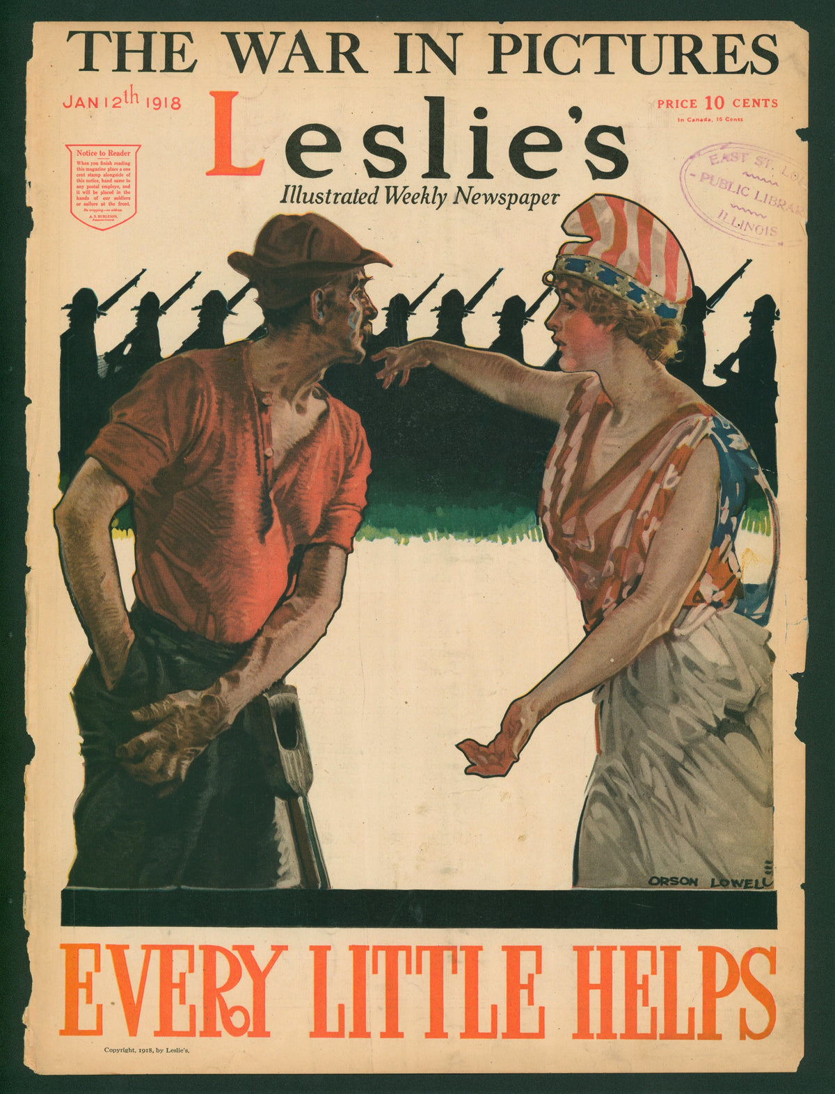Every Little Helps- Leslie&#39;s Weekly - Authentic Vintage Antique Print
