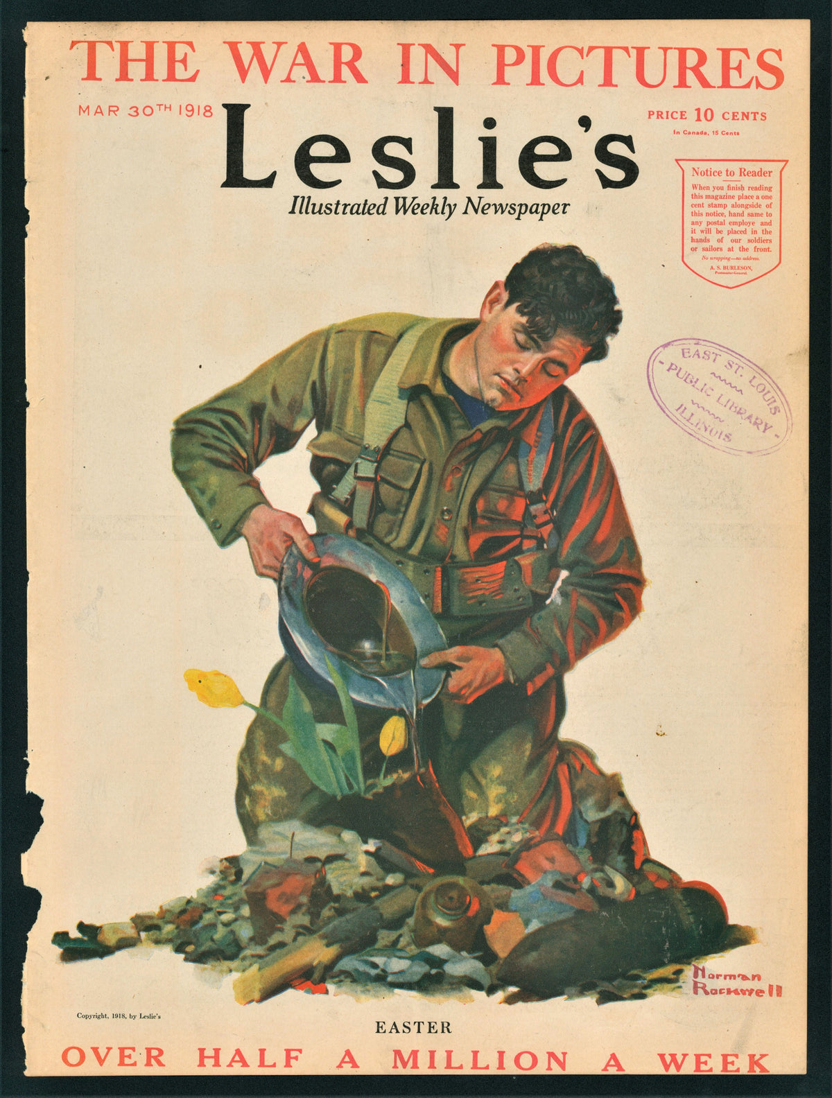 Easter- Leslie&#39;s Weekly - Authentic Vintage Antique Print