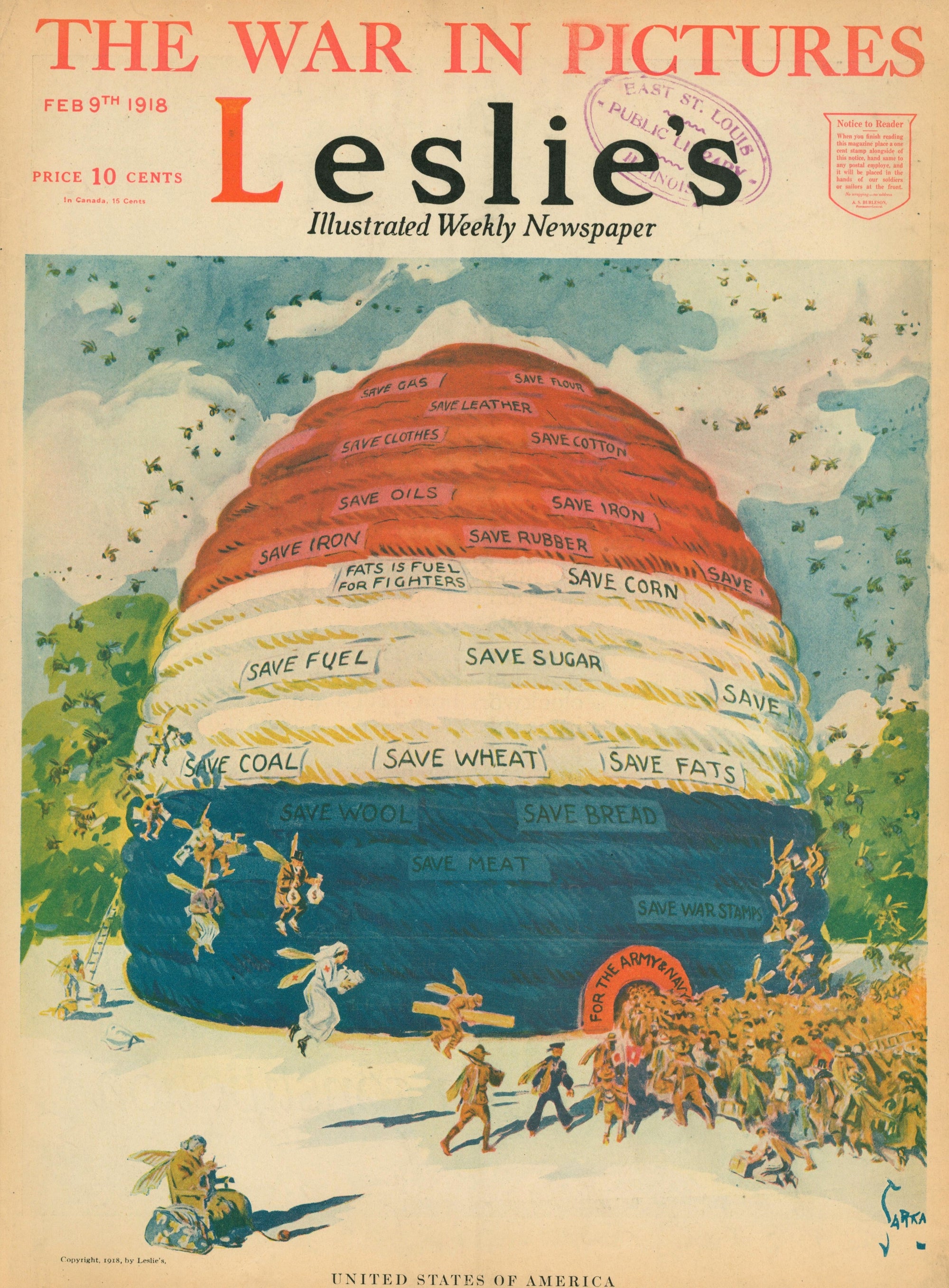 United States of America- Leslie's Weekly - Authentic Vintage Antique Print