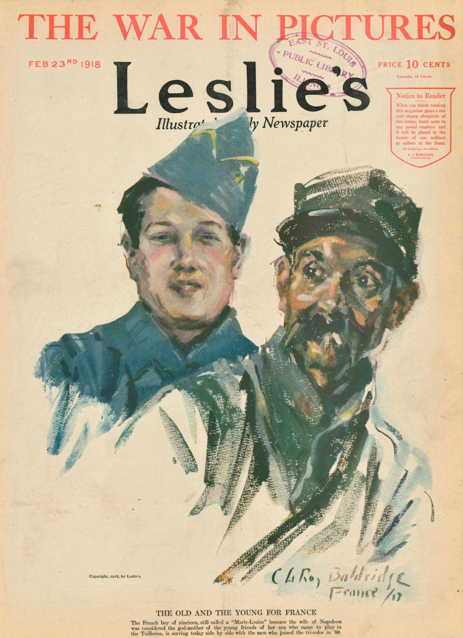 The Old and the Young- Leslie's Weekly - Authentic Vintage Antique Print