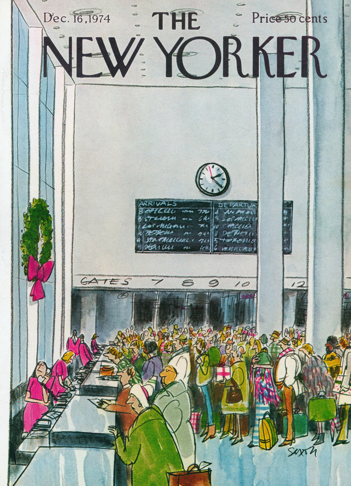 JFK- The New Yorker - Authentic Vintage Antique Print