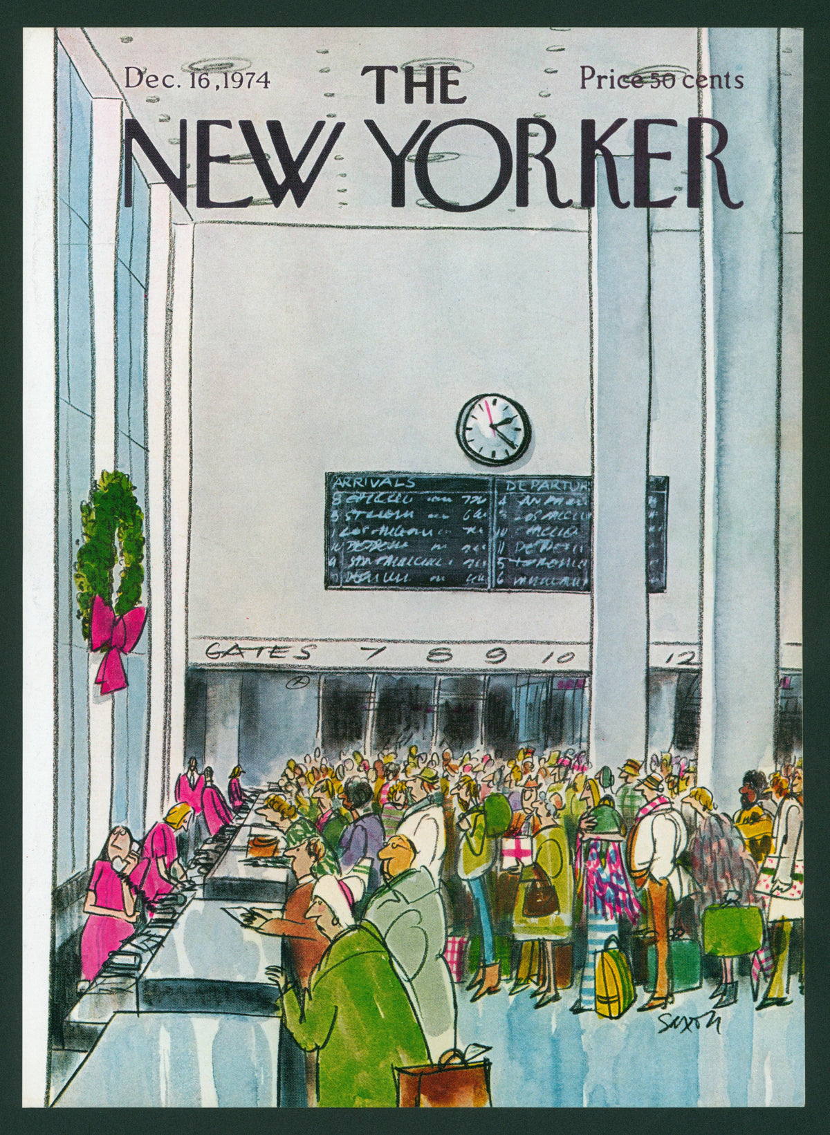 JFK- The New Yorker - Authentic Vintage Antique Print