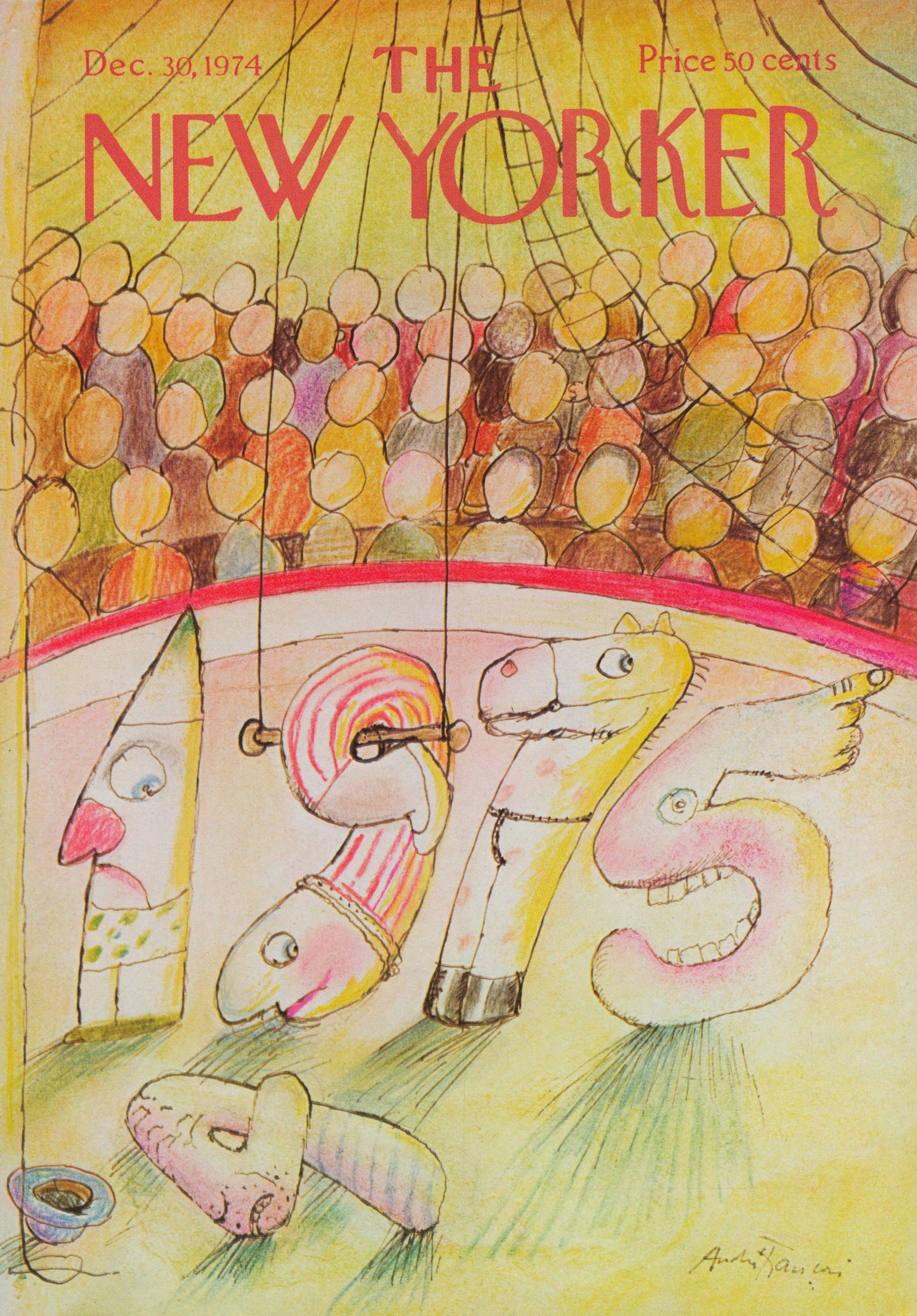 1975 Circus- The New Yorker - Authentic Vintage Cover Art