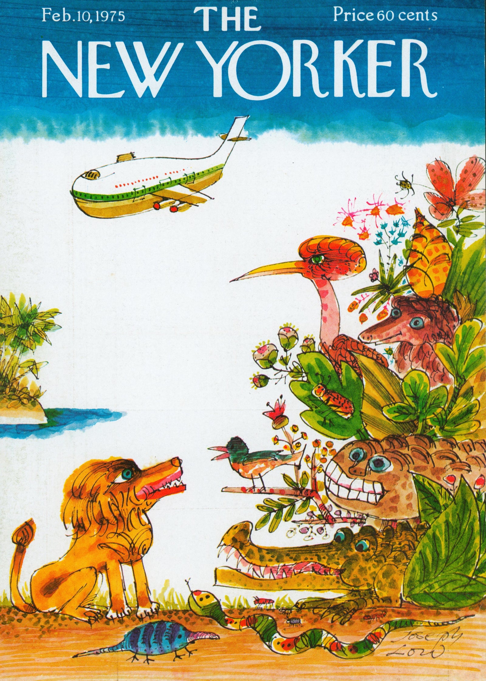 Island Animals- The New Yorker - Authentic Vintage Antique Print