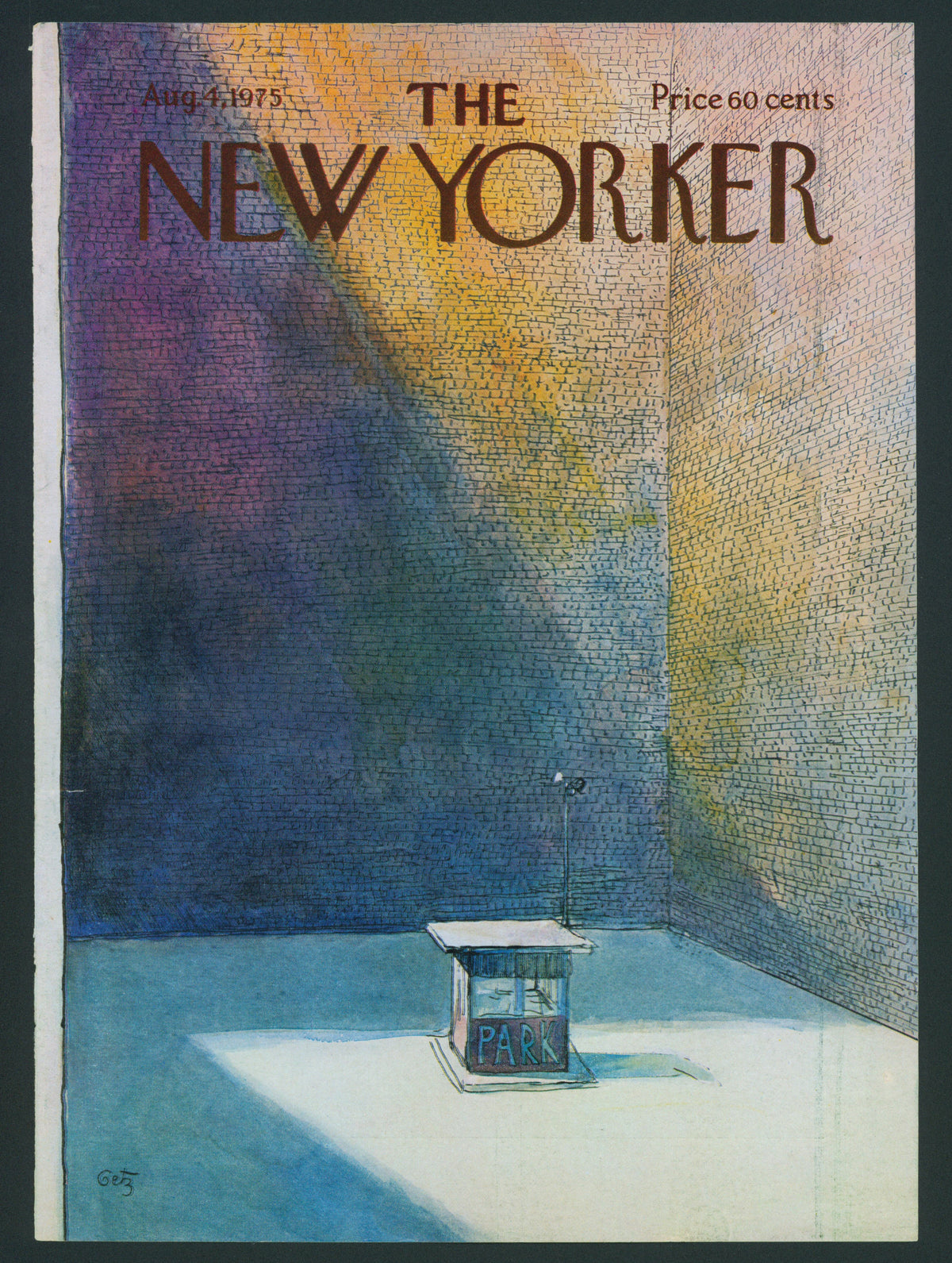 Park Watch- The New Yorker - Authentic Vintage Antique Print