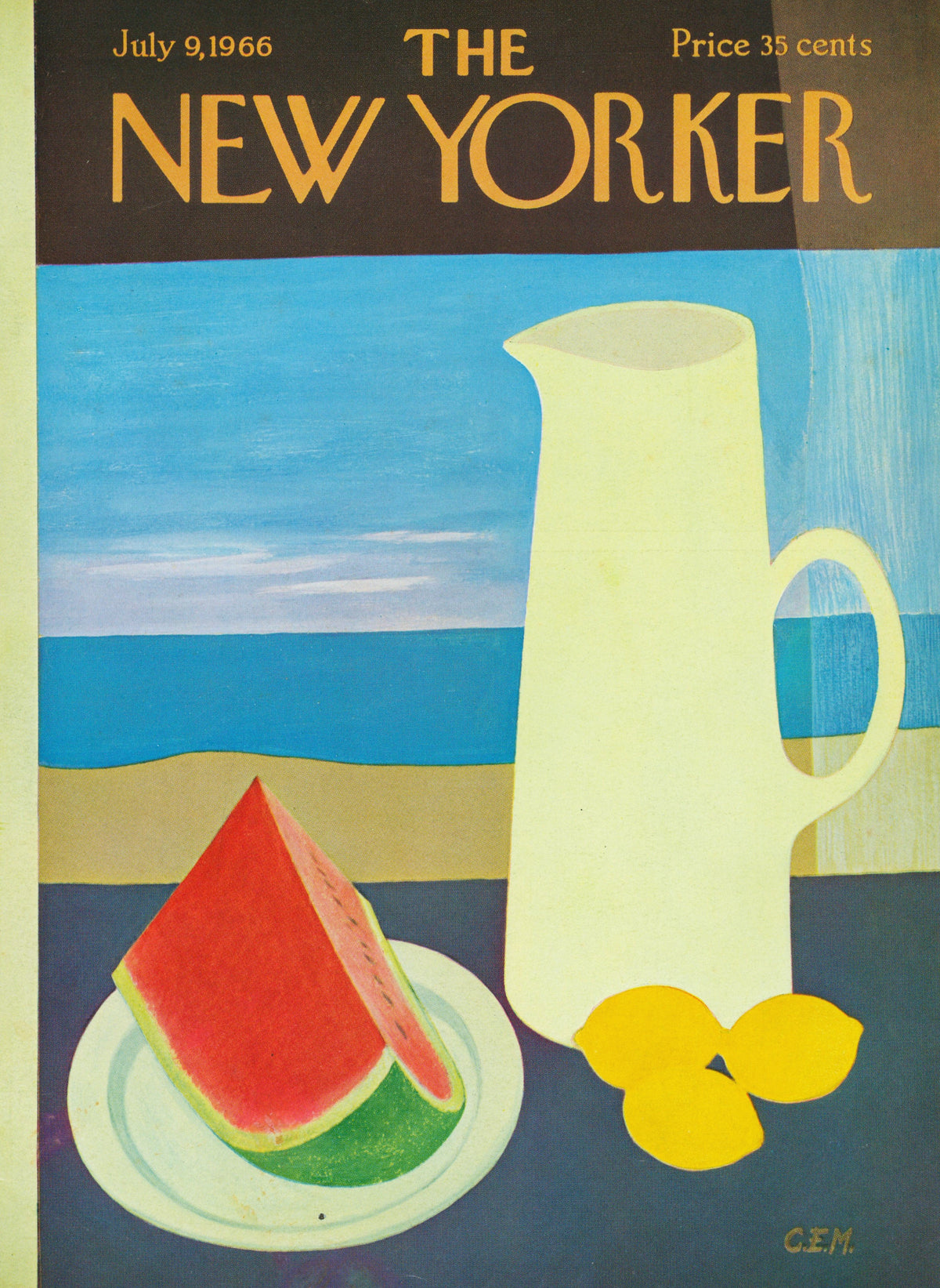 Taste of Summer- The New Yorker - Authentic Vintage Antique Print
