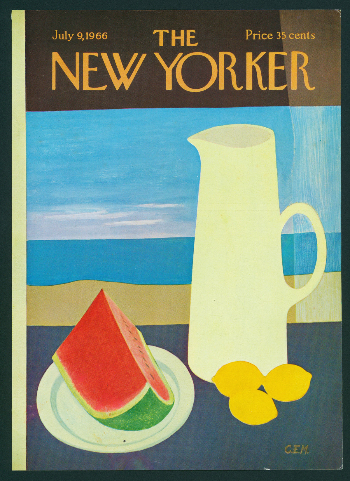 Taste of Summer- The New Yorker - Authentic Vintage Antique Print