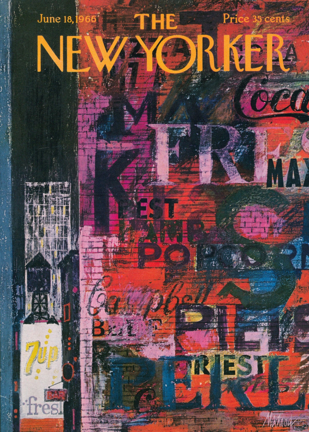 Graffiti- The New Yorker - Authentic Vintage Antique Print