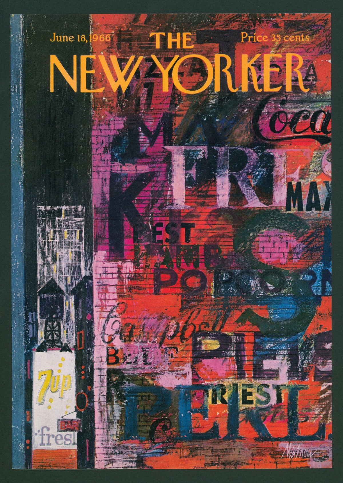 Graffiti- The New Yorker - Authentic Vintage Antique Print