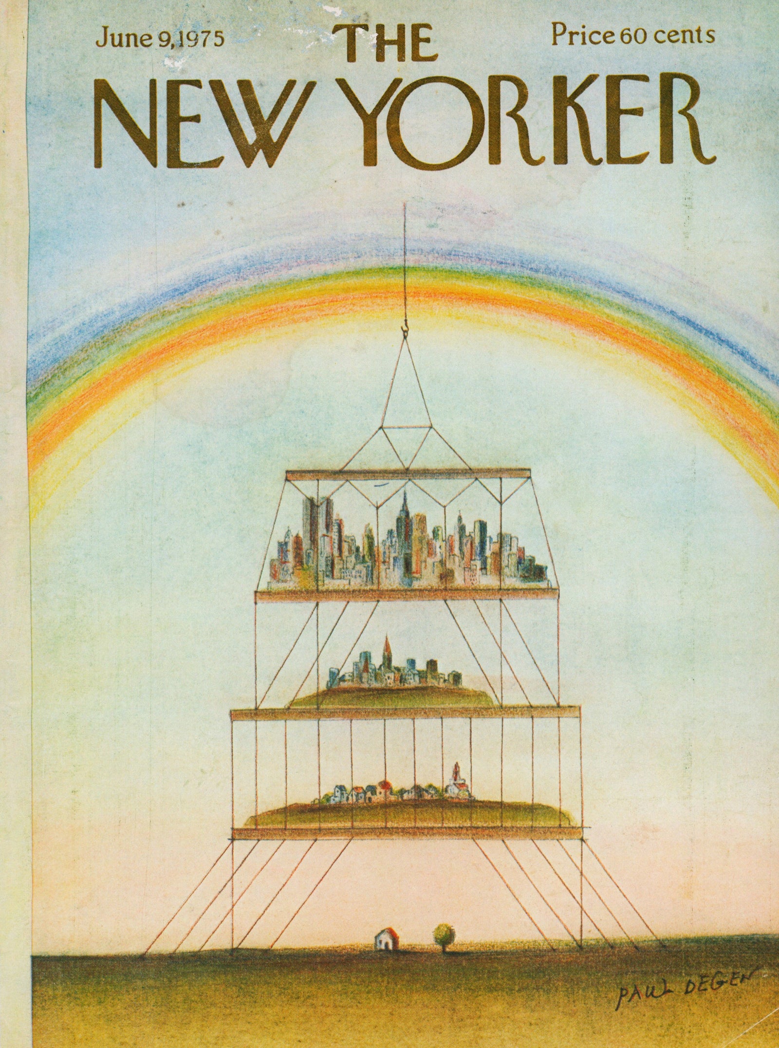 Residential Districts- The New Yorker - Authentic Vintage Antique Print