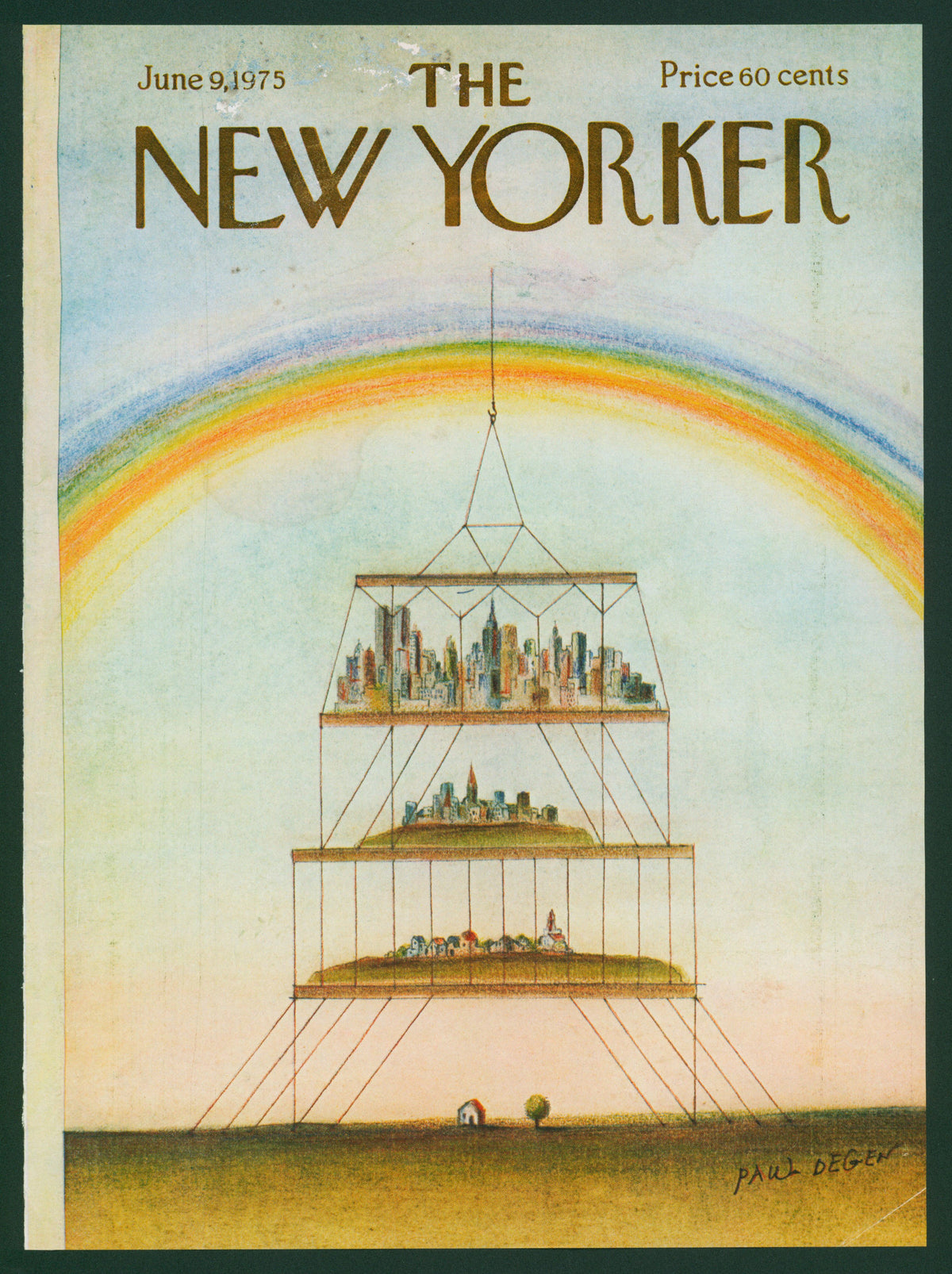 Residential Districts- The New Yorker - Authentic Vintage Antique Print