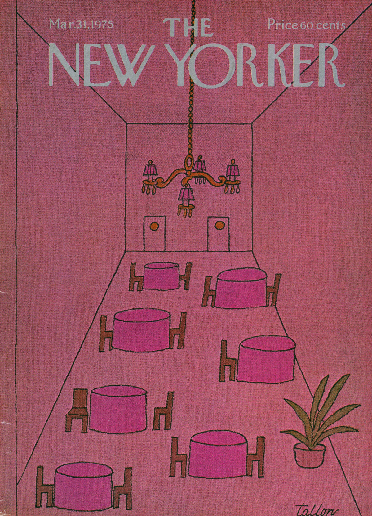 Royal Purples- The New Yorker - Authentic Vintage Antique Print