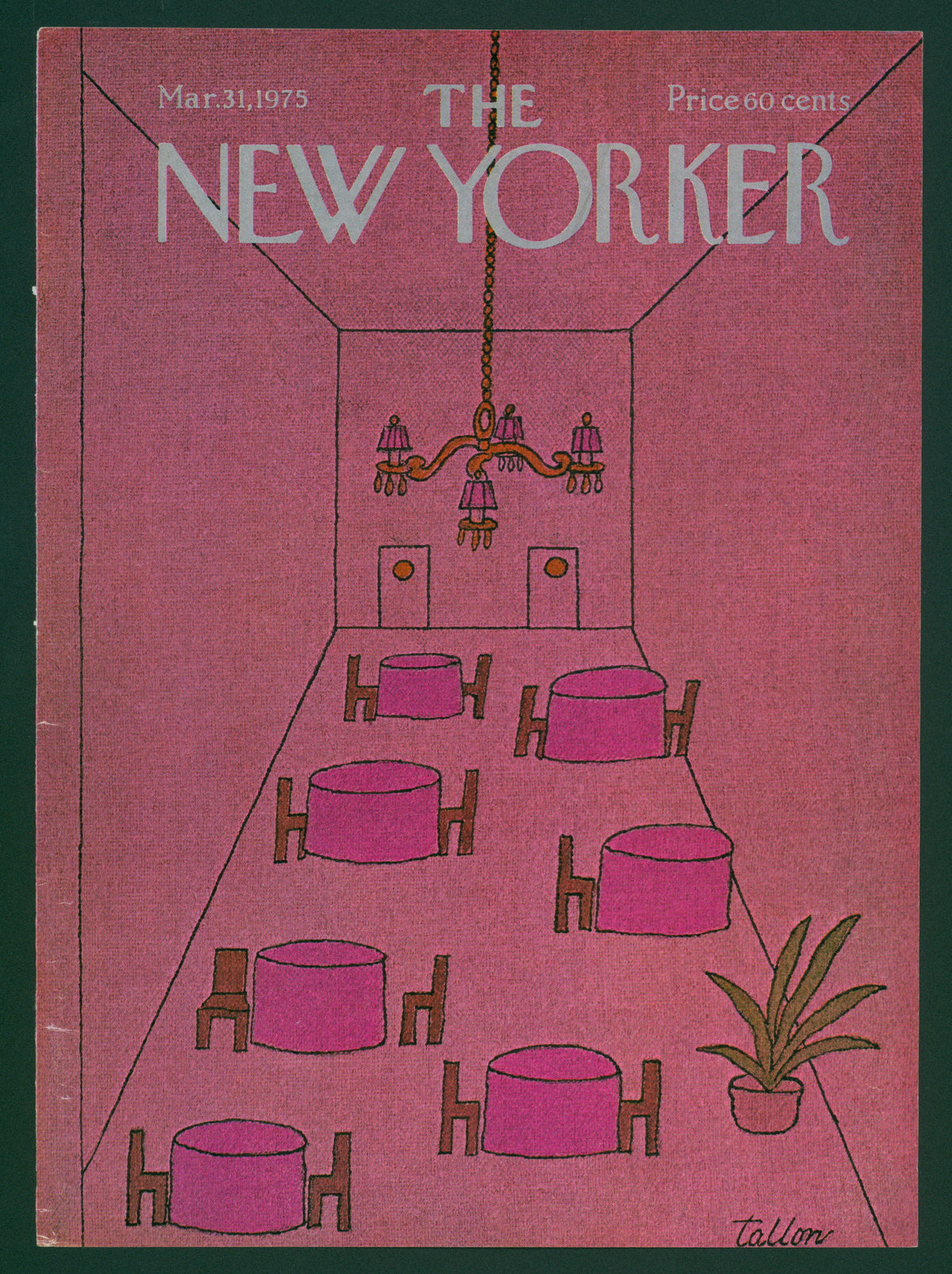 Royal Purples- The New Yorker - Authentic Vintage Antique Print
