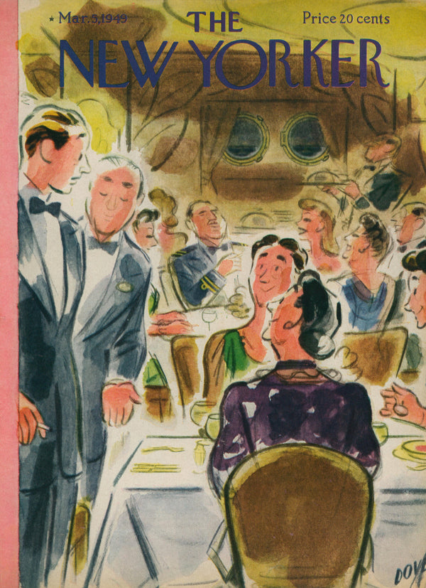 Dinner Service- The New Yorker - Authentic Vintage Cover Art