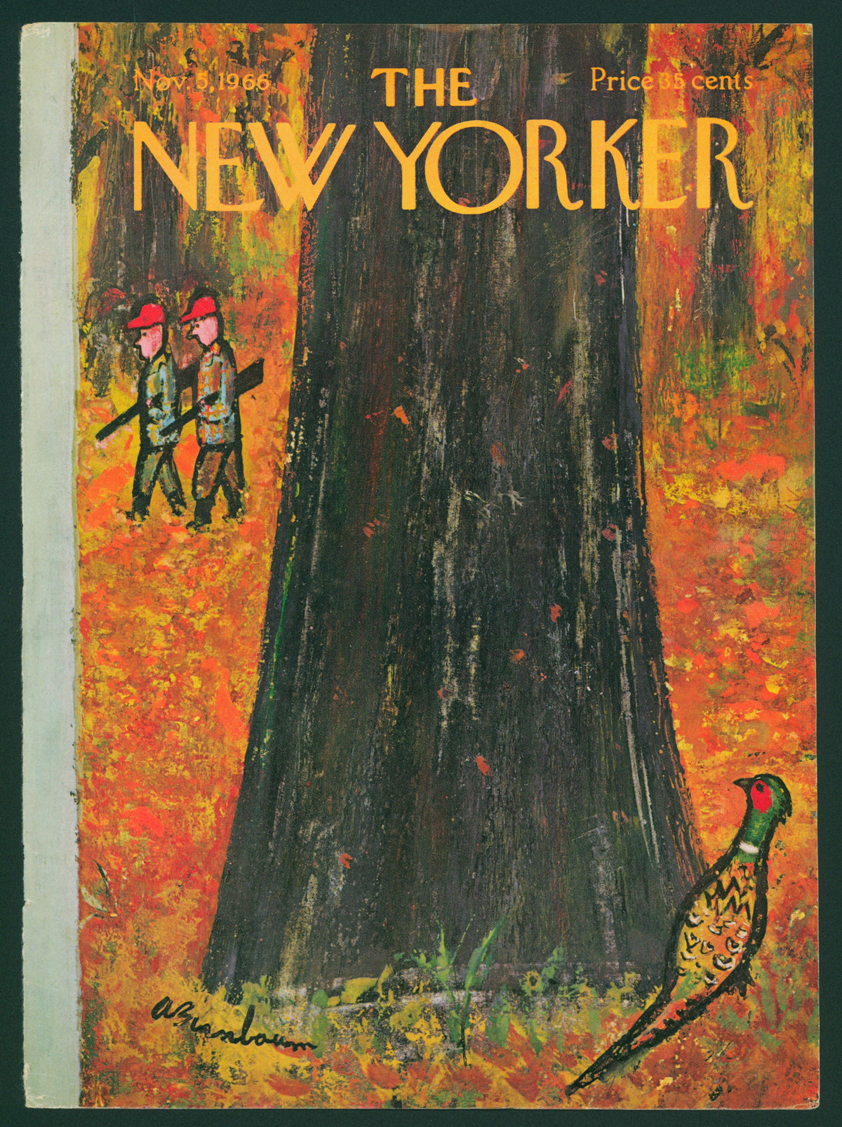 November Hunting- The New Yorker - Authentic Vintage Antique Print