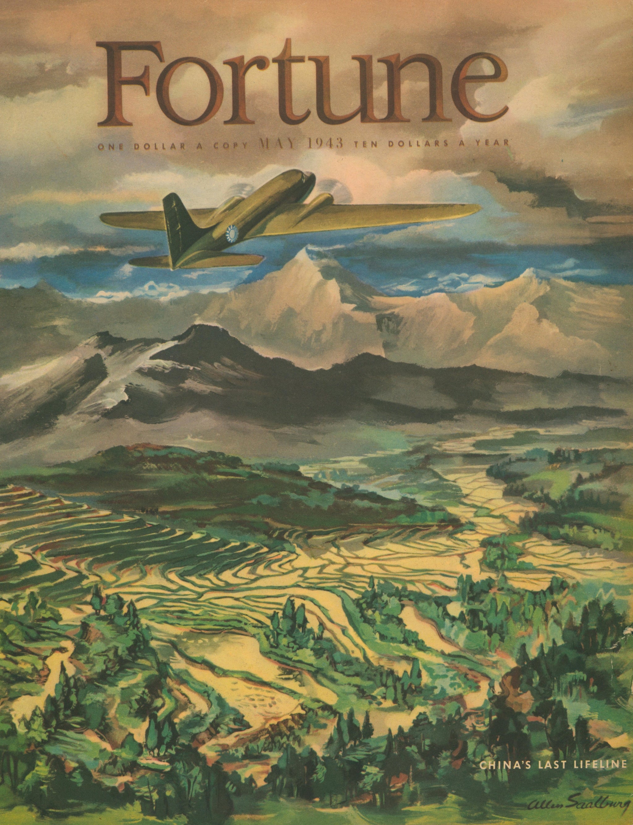 China's Last Lifeline- Fortune Magazine, Vintage Cover Art - Authentic ...