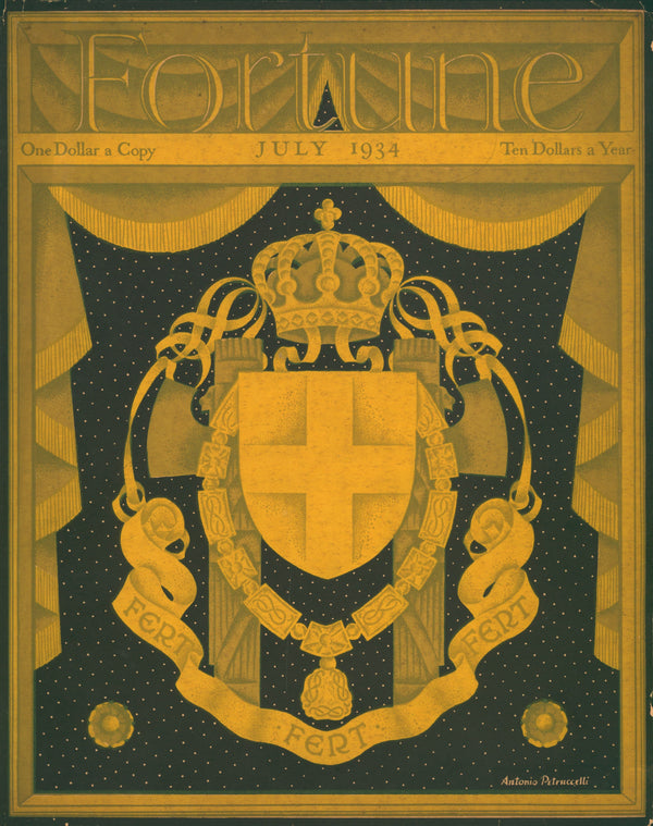 Kingdom of Italy- Fortune Magazine - Authentic Vintage Cover Art