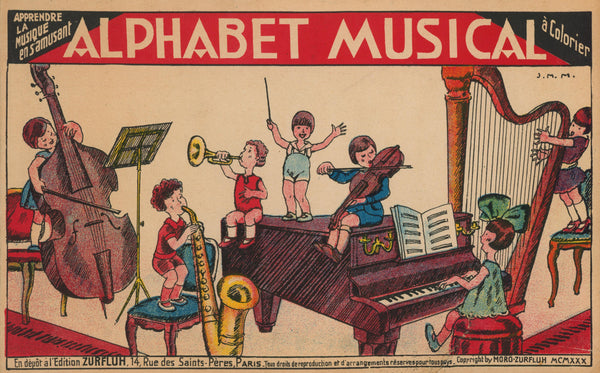 Musical Alphabet Coloring Book - Authentic Vintage Magazine/Book