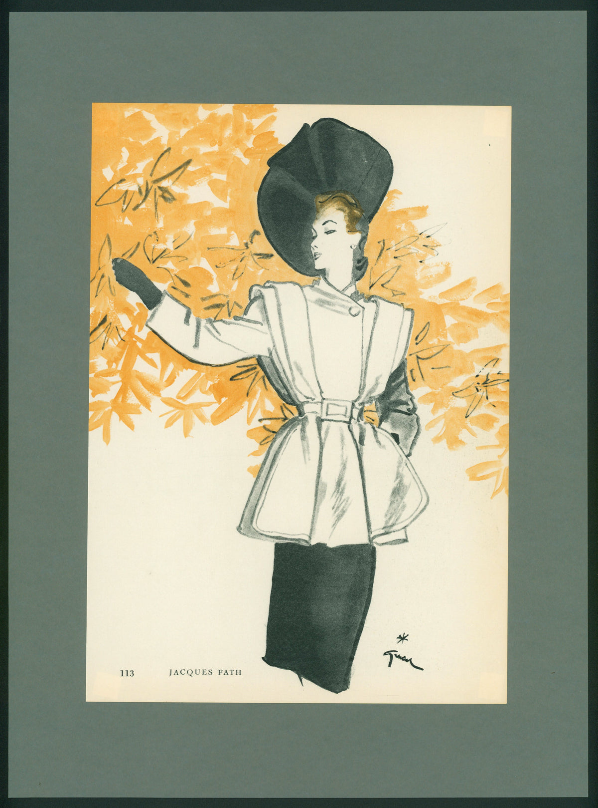 Gruau- French Magazine Ad - Authentic Vintage Antique Print