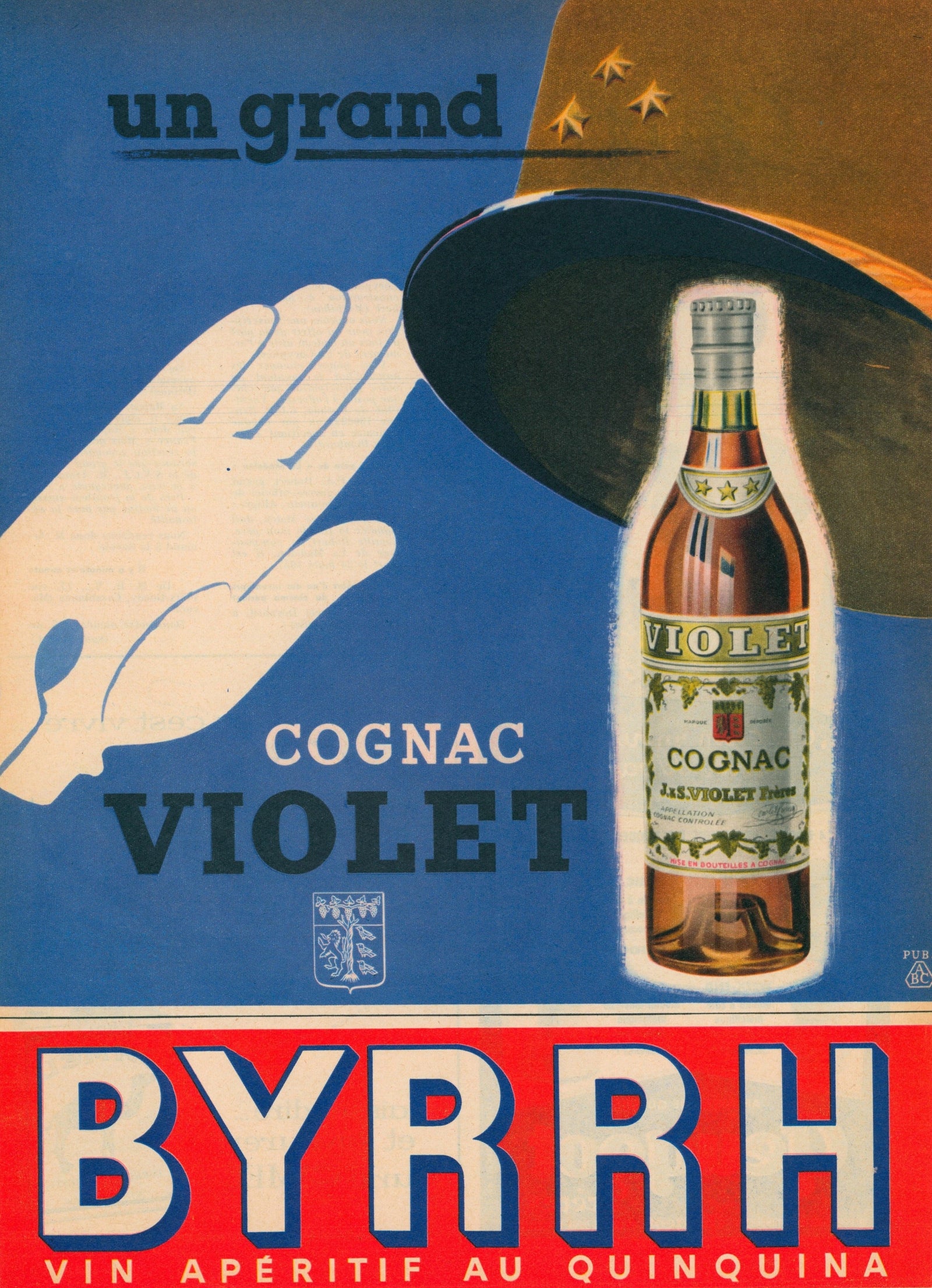 Byrrh Salute- French Magazine Ad - Authentic Vintage Antique Print