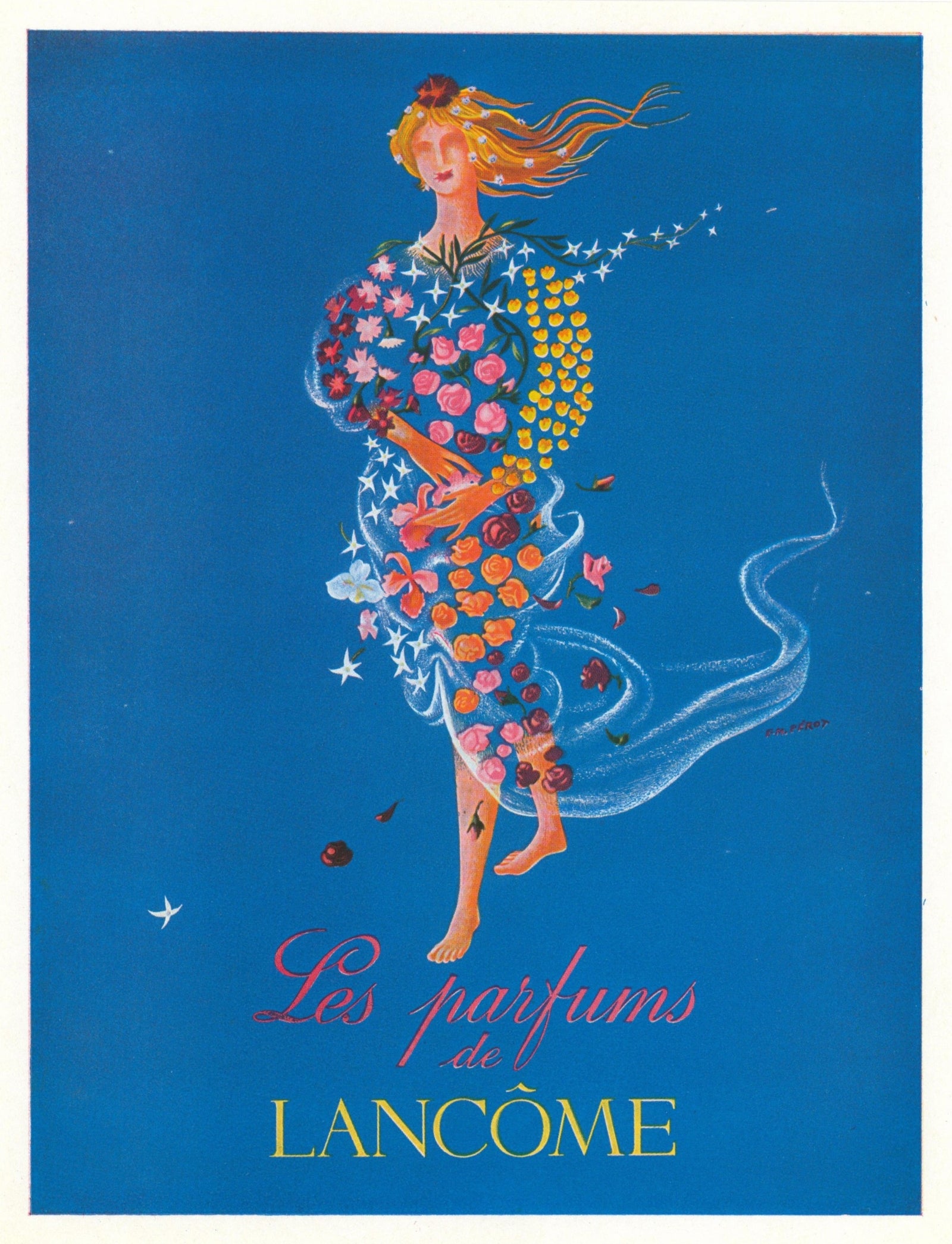 Lancome- French Magazine Ad - Authentic Vintage Antique Print